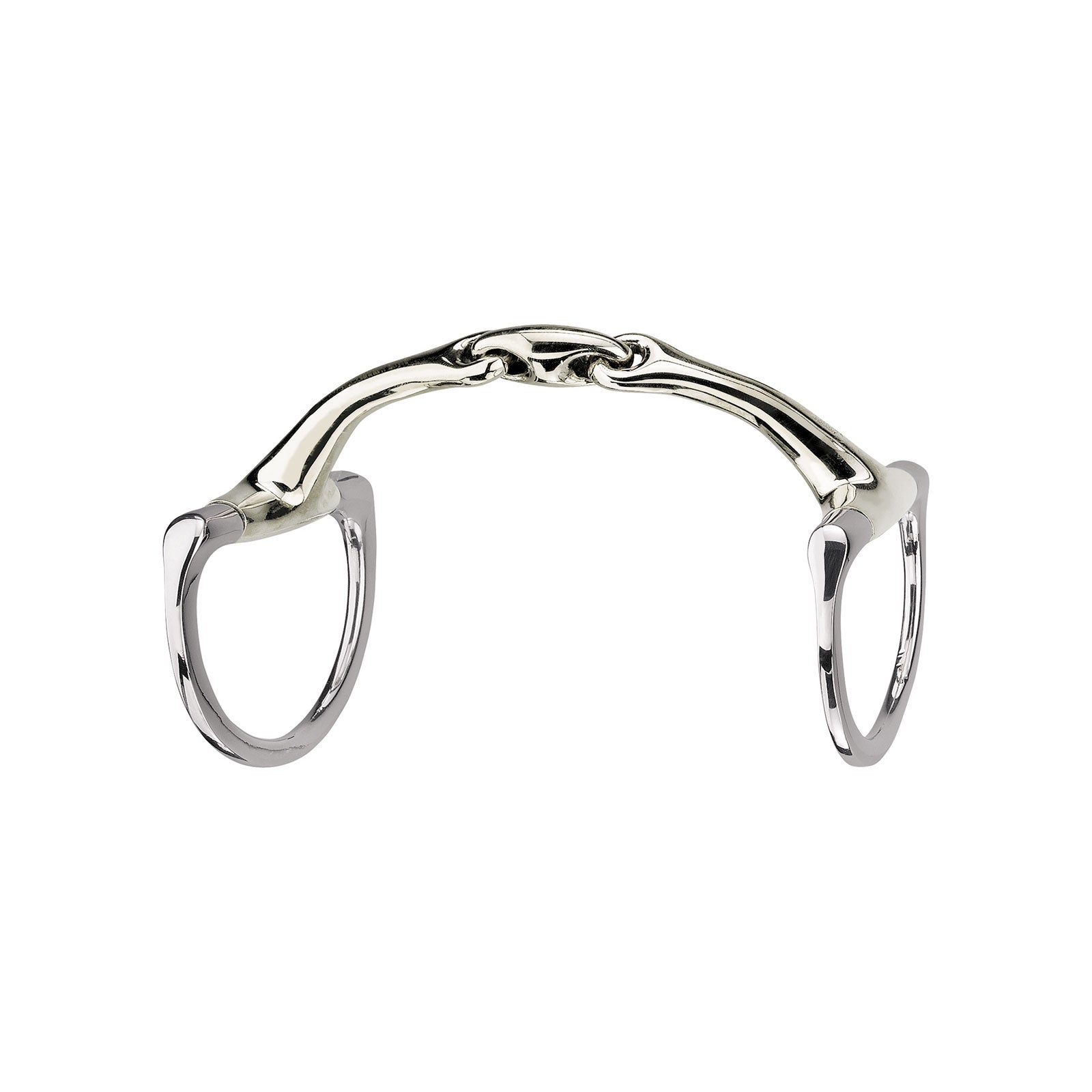 Sprenger Dynamic RS Sensogan D-Ring Eggbutt Bit, Double Jt. 14 mm Bitten