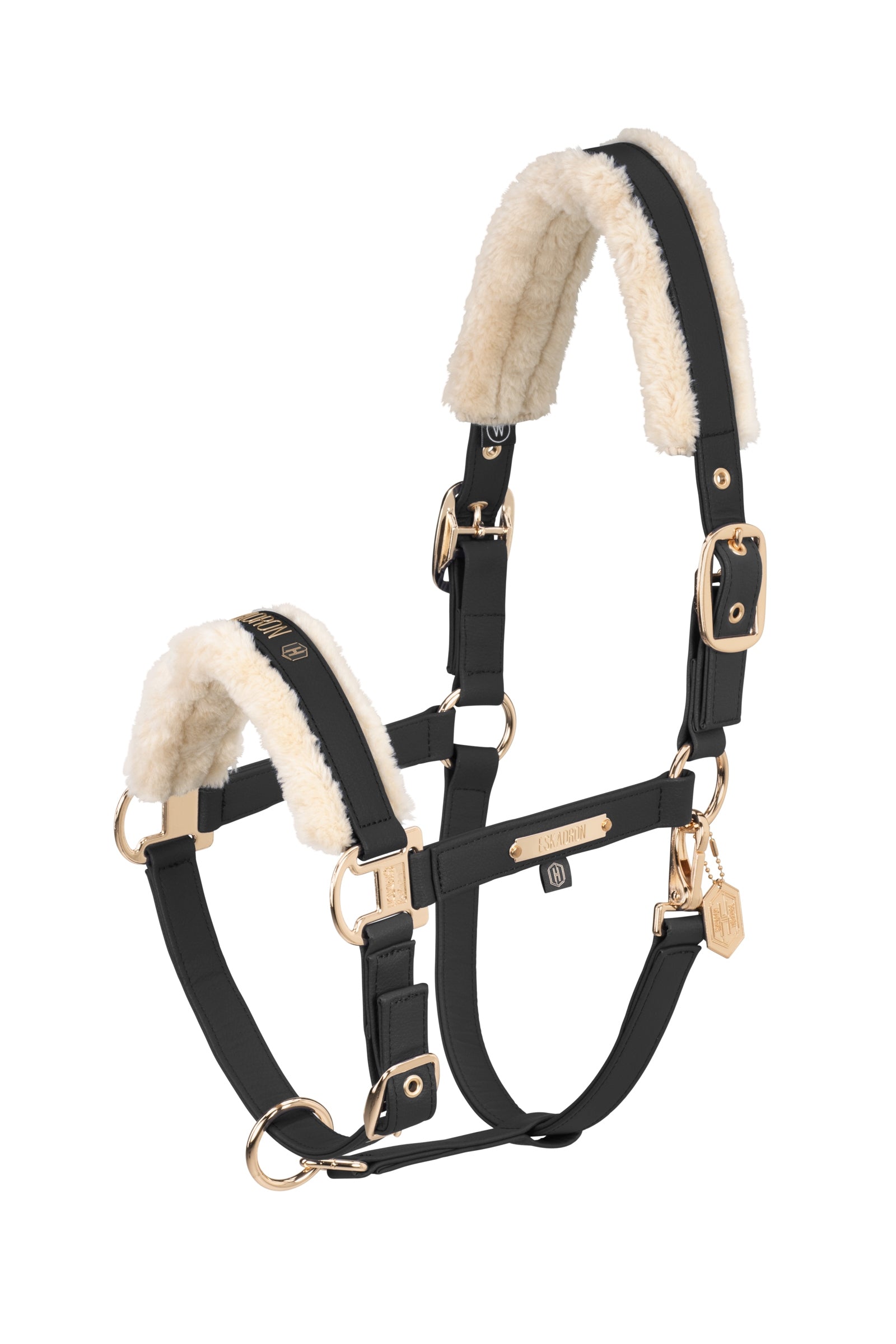 Eskadron Heritage AW24 Faux Leather Double Pin Headcollar with Faux Fur Halters & Leads
