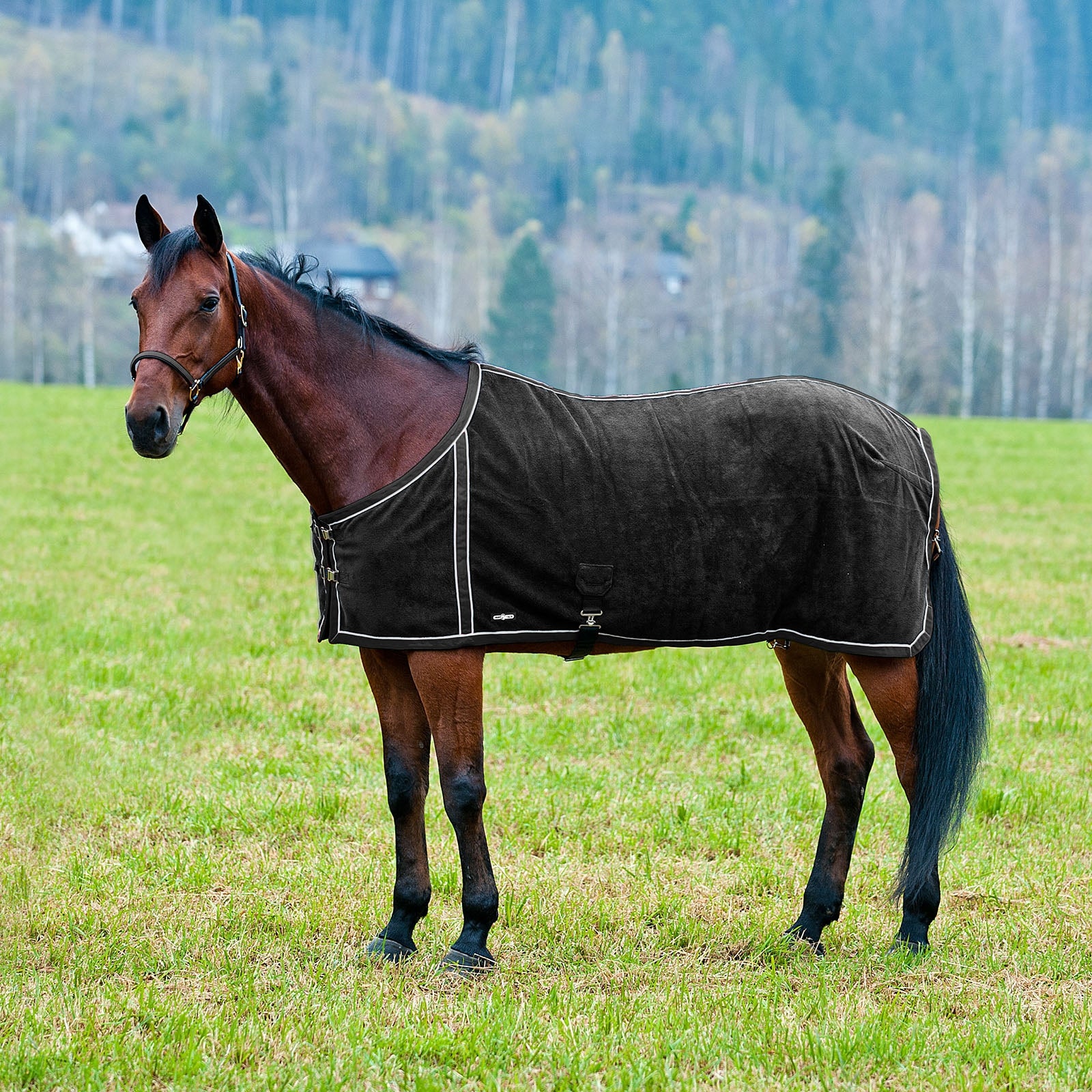 Finntack fleecedeken met gaasvoering Paardendekens