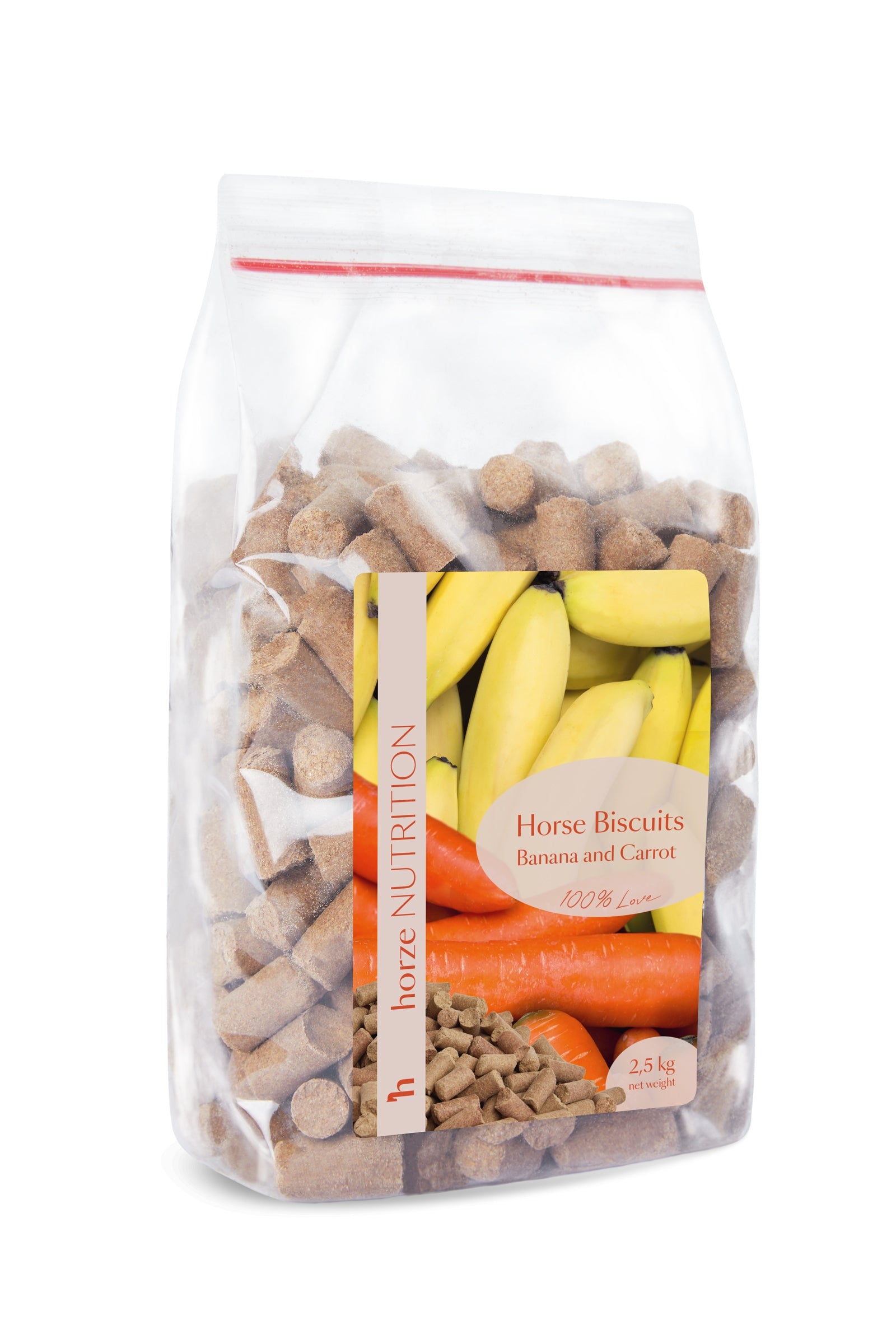 Horze Biscuits Banana & Carrot, paardensnoepjes, 2,5 kilo Horse Feed & Nutrition