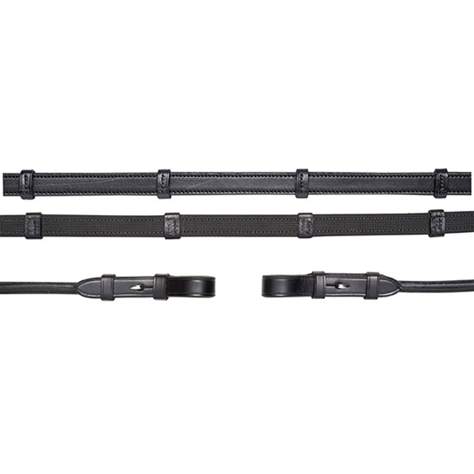 Schockemöhle Sports Teugels, rond leder/rubber, Hoofdstel teugels r Hoofdstellen & Teugels