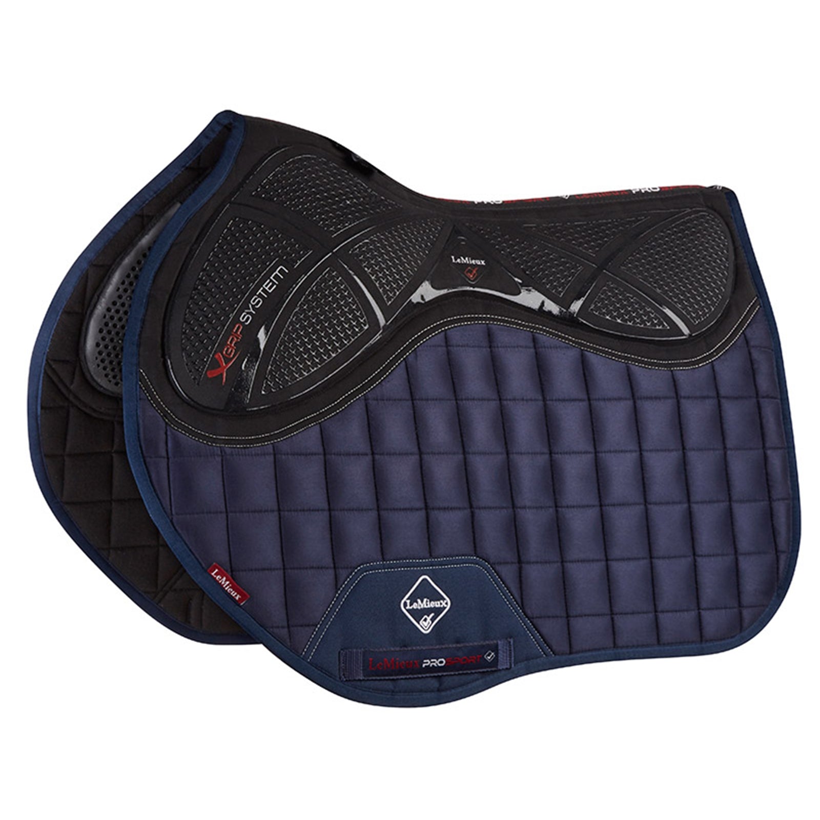 LeMieux X-Grip Dubbelzijdig Euro Springzadeldek, vierkant Zadeldekjes