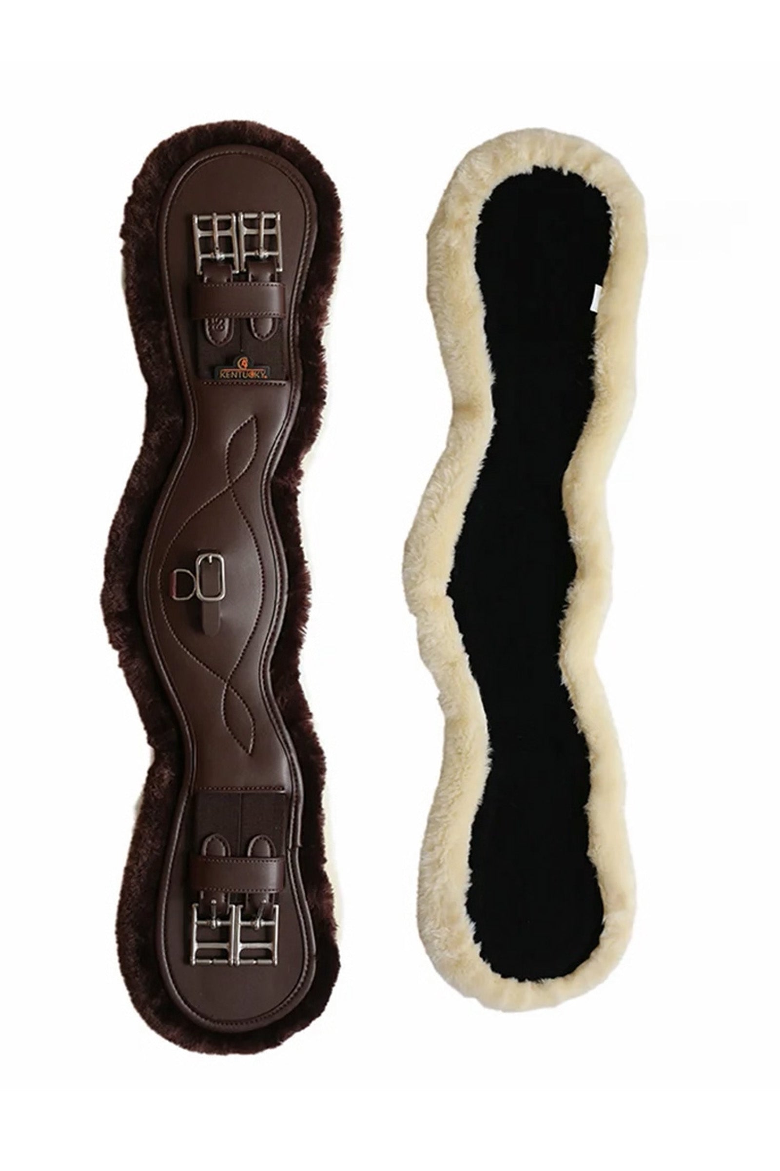 Kentucky Horsewear Anatomische korte singel leder wol Zadels & Singels