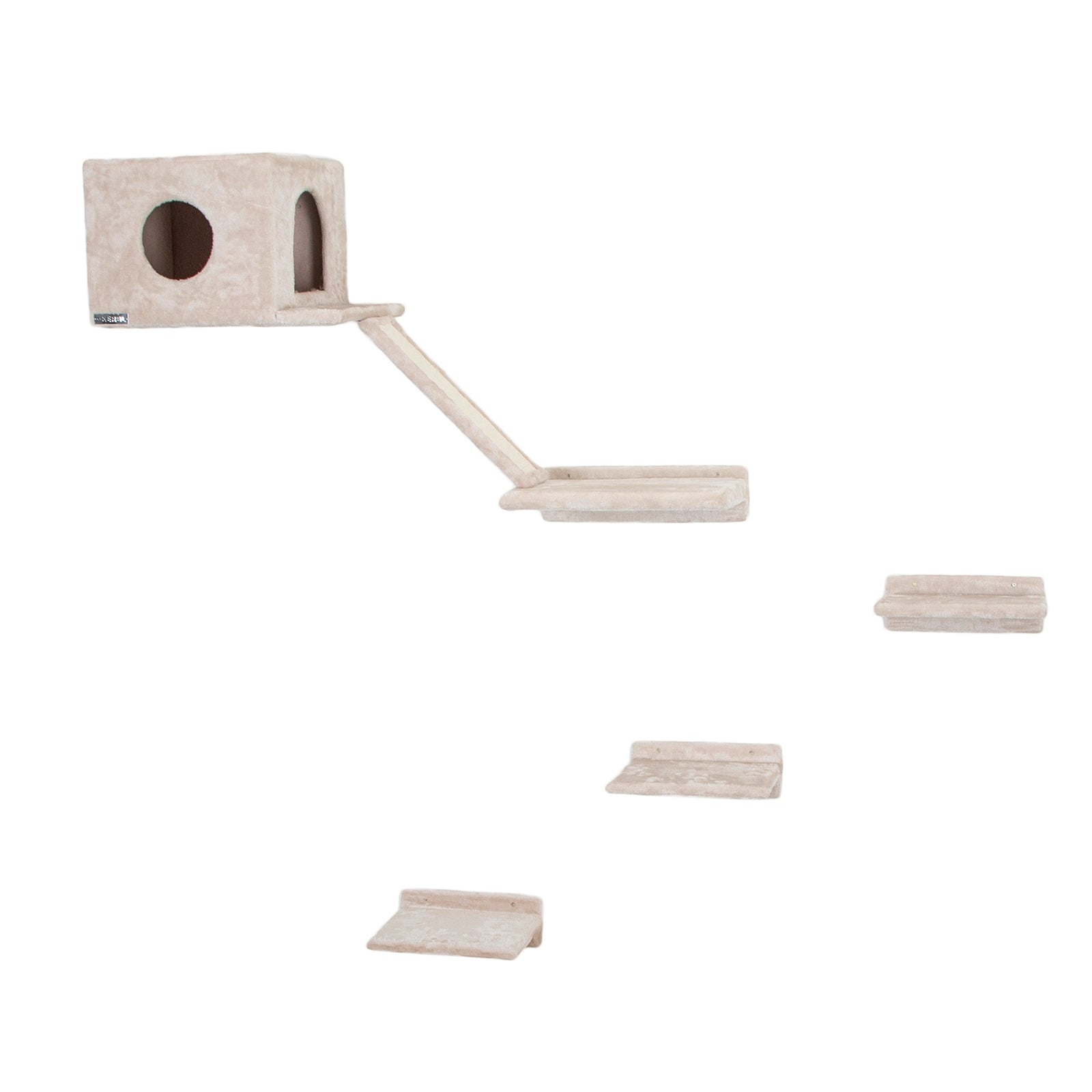 Kerbl Klimwand voor katten Montblanc, 6-delig, beige Huisdieren
