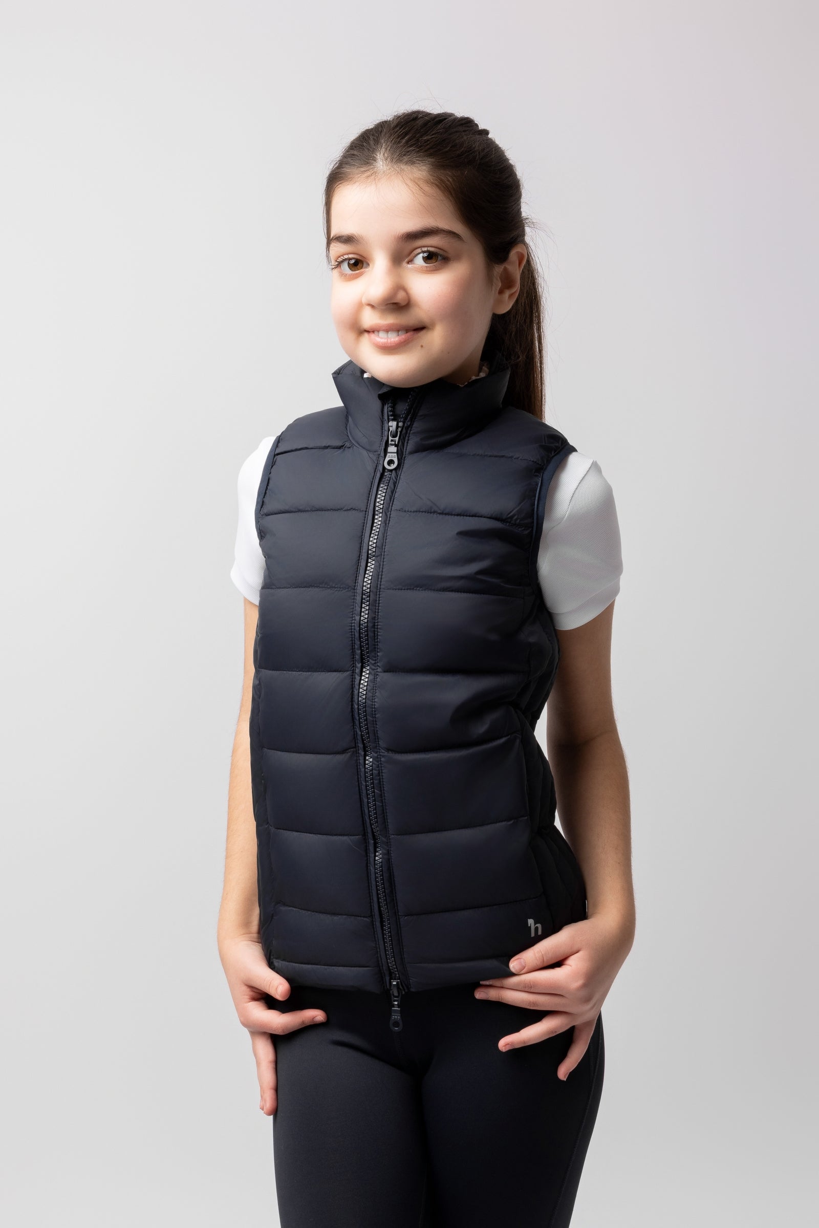Horze Amber Lichtgewicht Gevoerde Club Bodywarmer, kinderen Kinder paardrijkleding