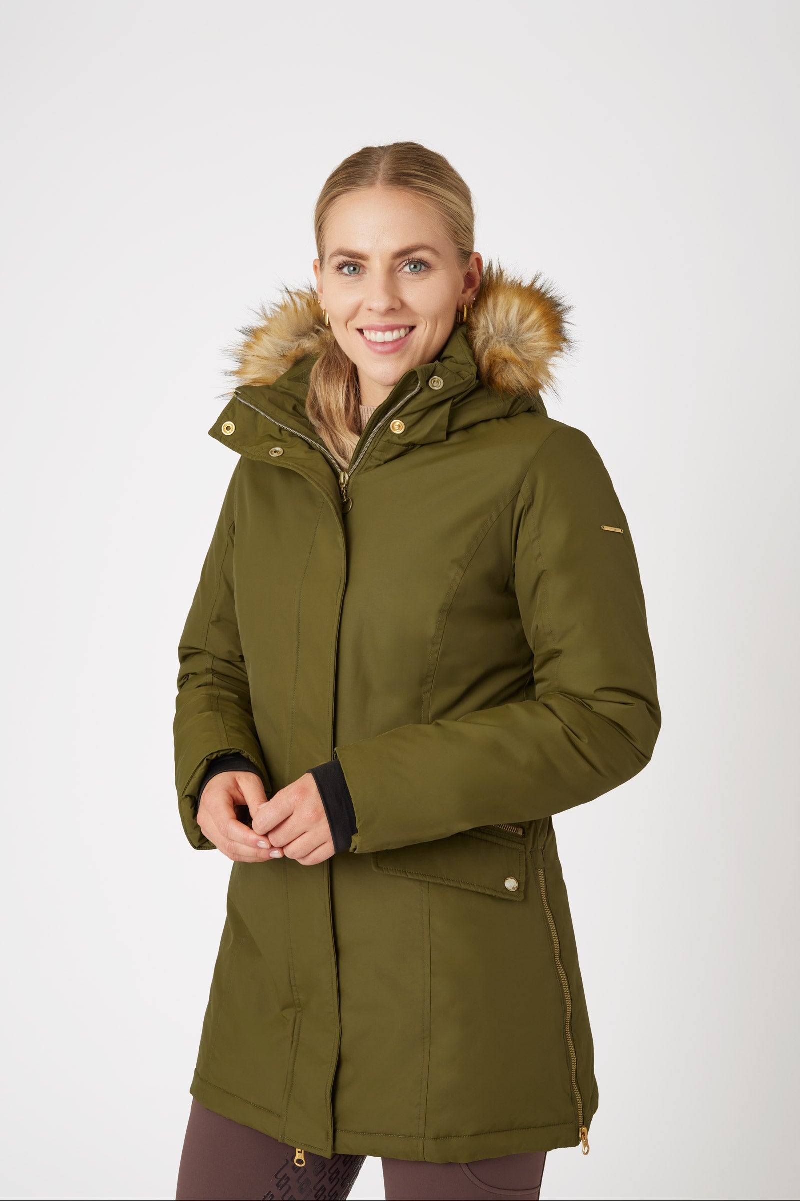 Horze Mikaela parka jas, dames Dames paardrijkleding
