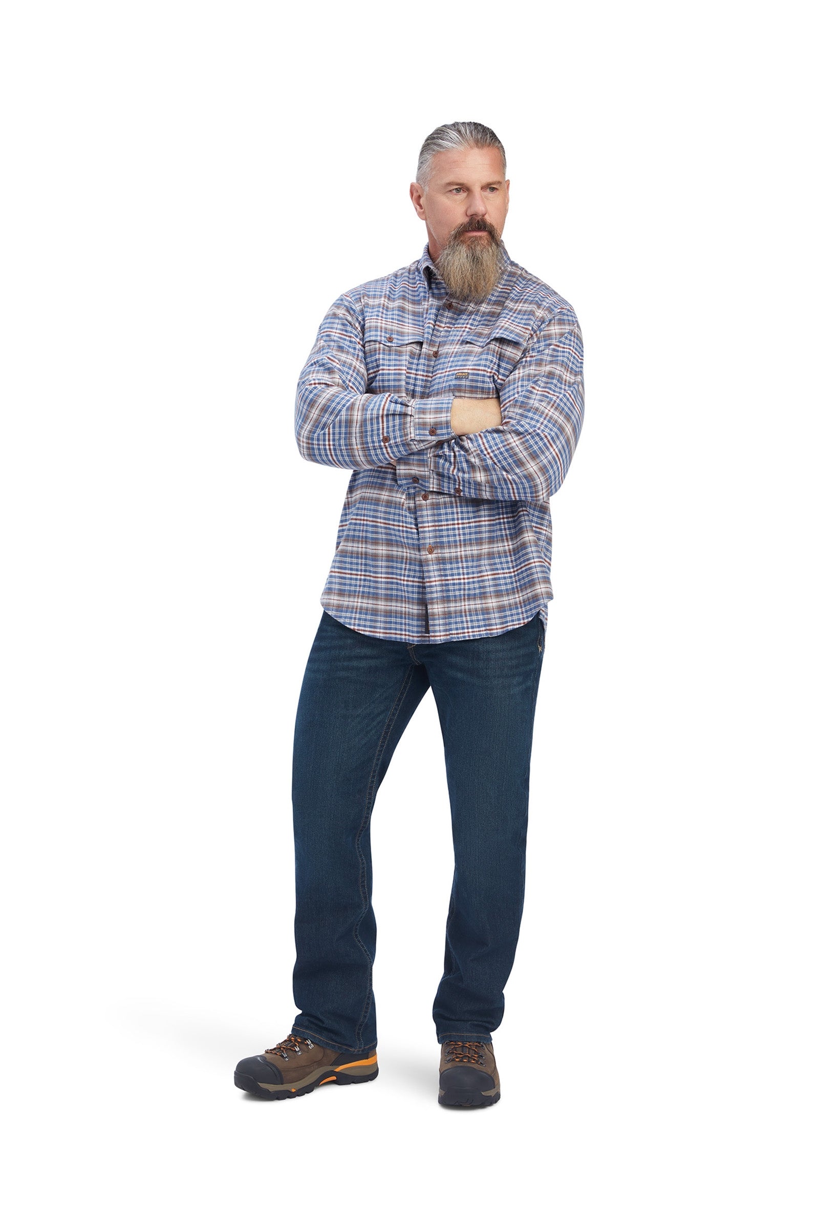 Ariat Rebar Flannel DuraStretch Work Shirt Mens Riding Clothing