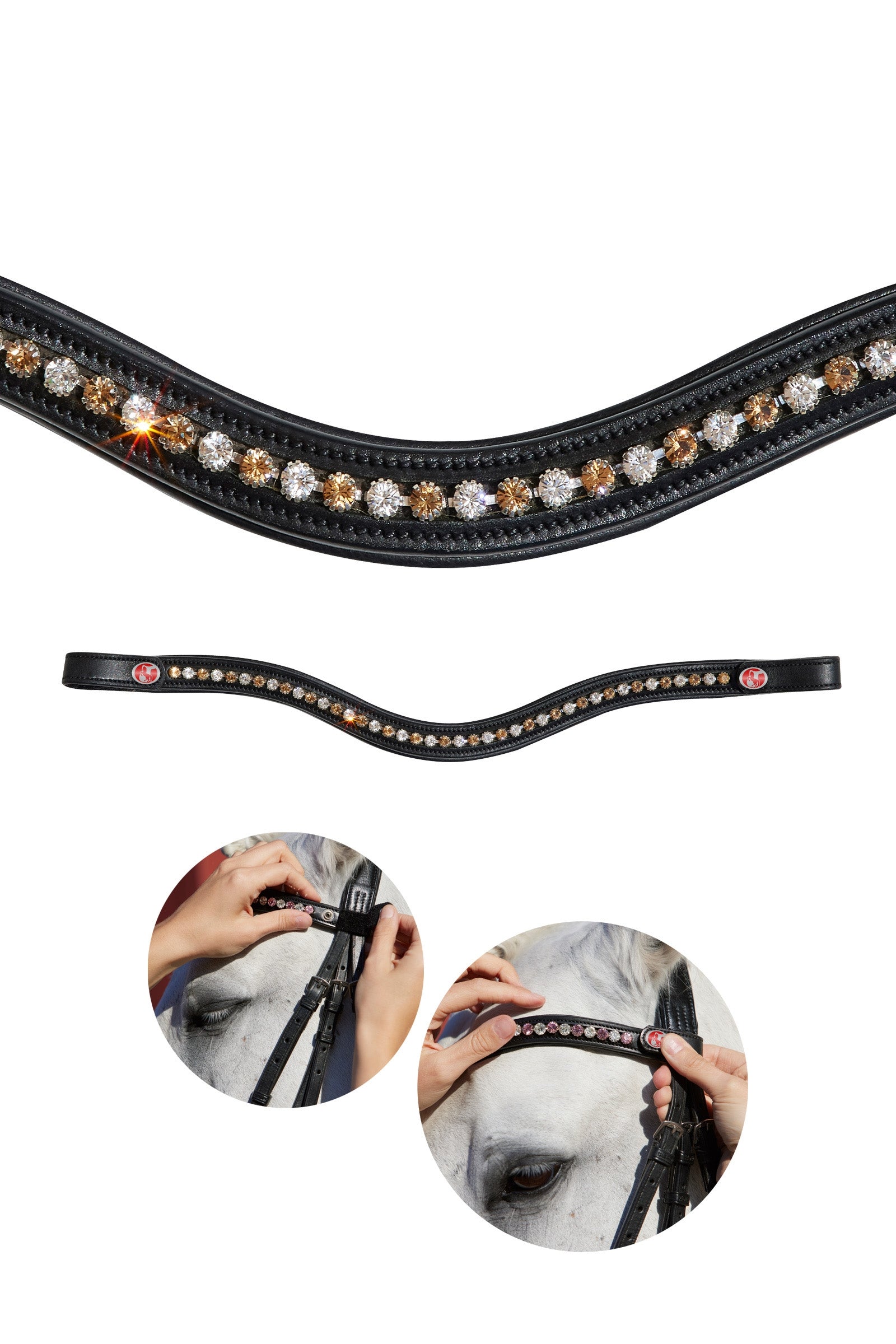 Kieffer FlexiLoop® kristallen frontriem Hoofdstellen & Teugels