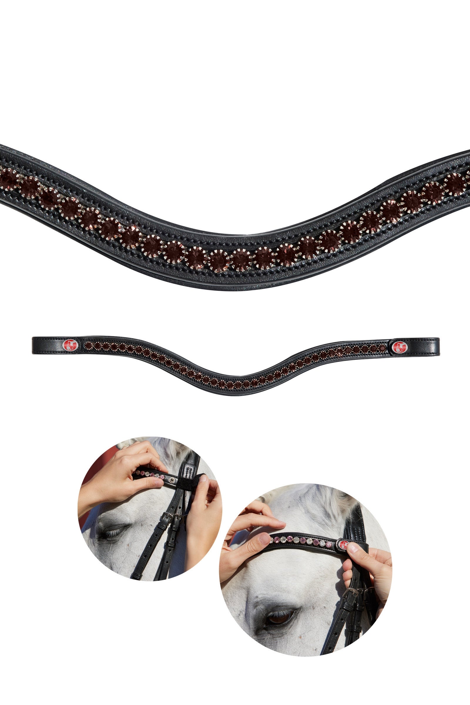 Kieffer FlexiLoop® kristallen frontriem Hoofdstellen & Teugels