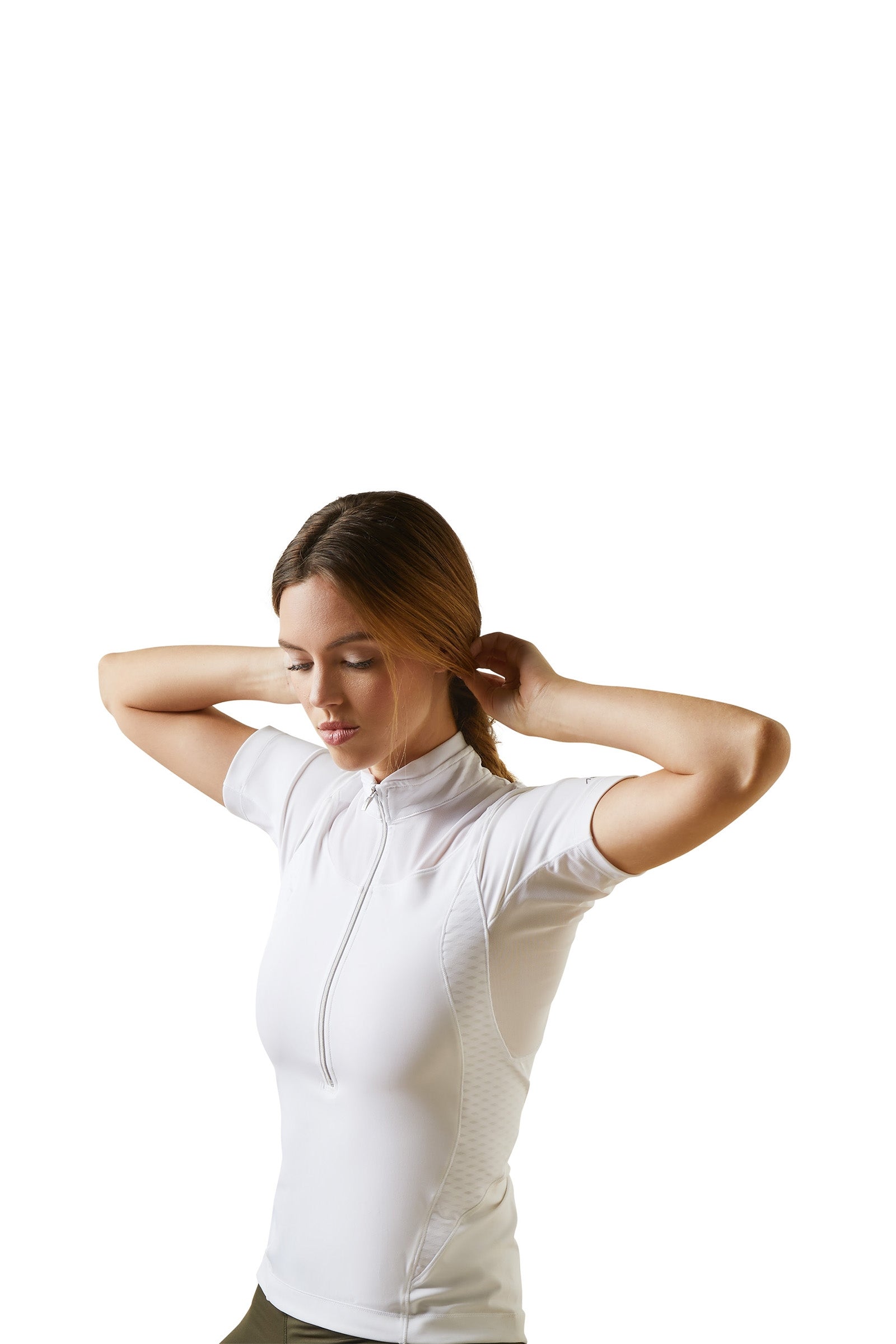 Ariat Ascent wedstrijdshirt met 1/4 rits voor dames Dames paardrijkleding