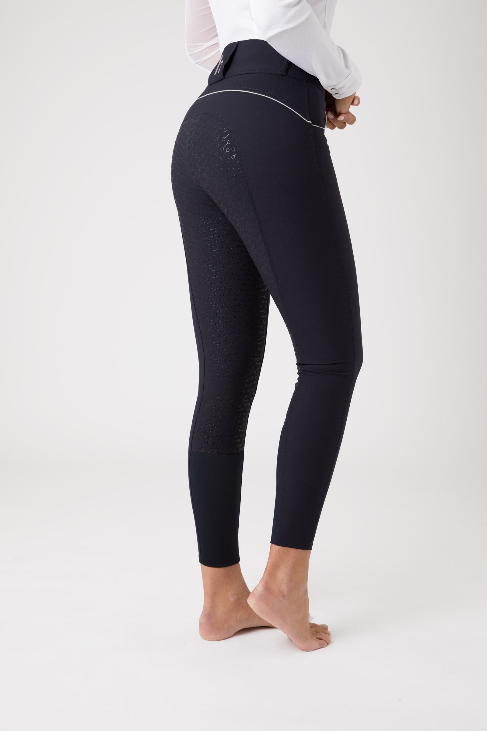 Horze Aubrey High Waist Rijbroek met siliconen zitvlak, dames Womens Breeches