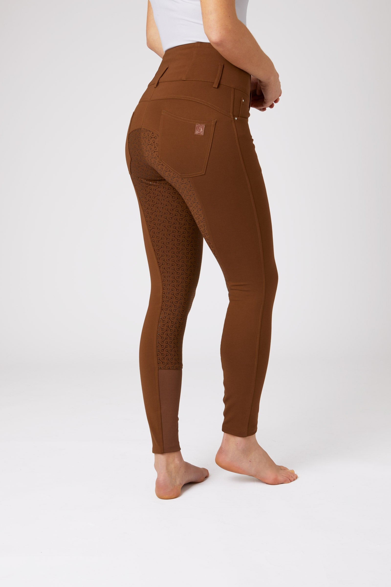 Horze Tara Siliconen FS Rijbroek Hoge Taille, dames Womens Breeches