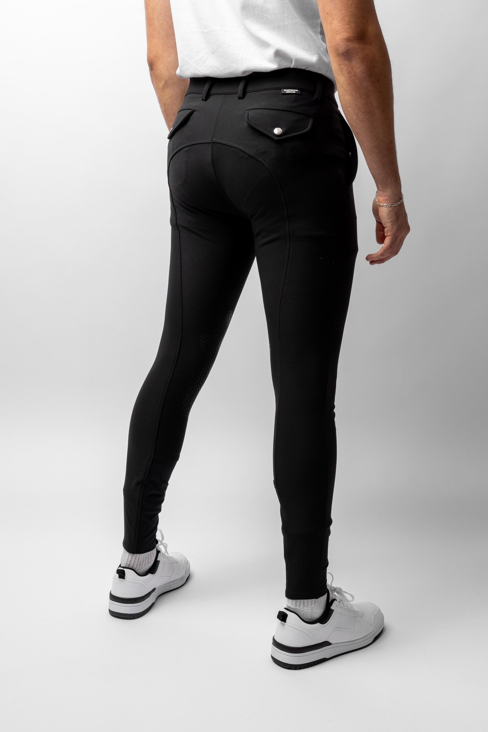 Horze Grand Prix Men's Silicone Knee Patch Breeches UPF 50+ Mens Riding Clothing