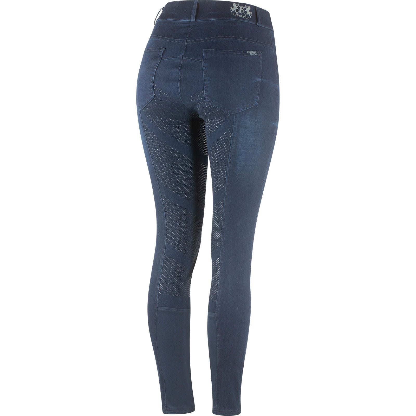 B Vertigo Elle Denim Rijbroek met siliconen zitvlak, dames Womens Breeches
