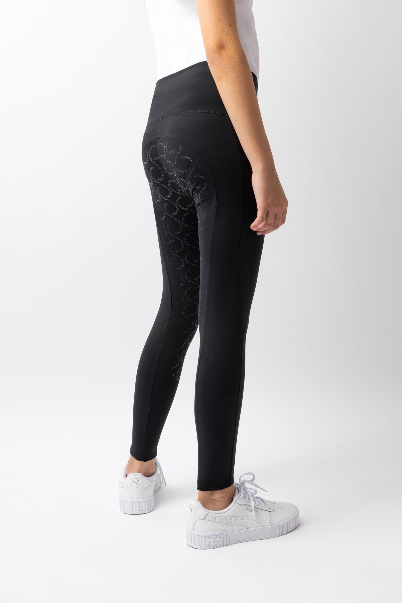 Horze Gillian Full Seat Compressie Tights, kinderen Kinder paardrijkleding