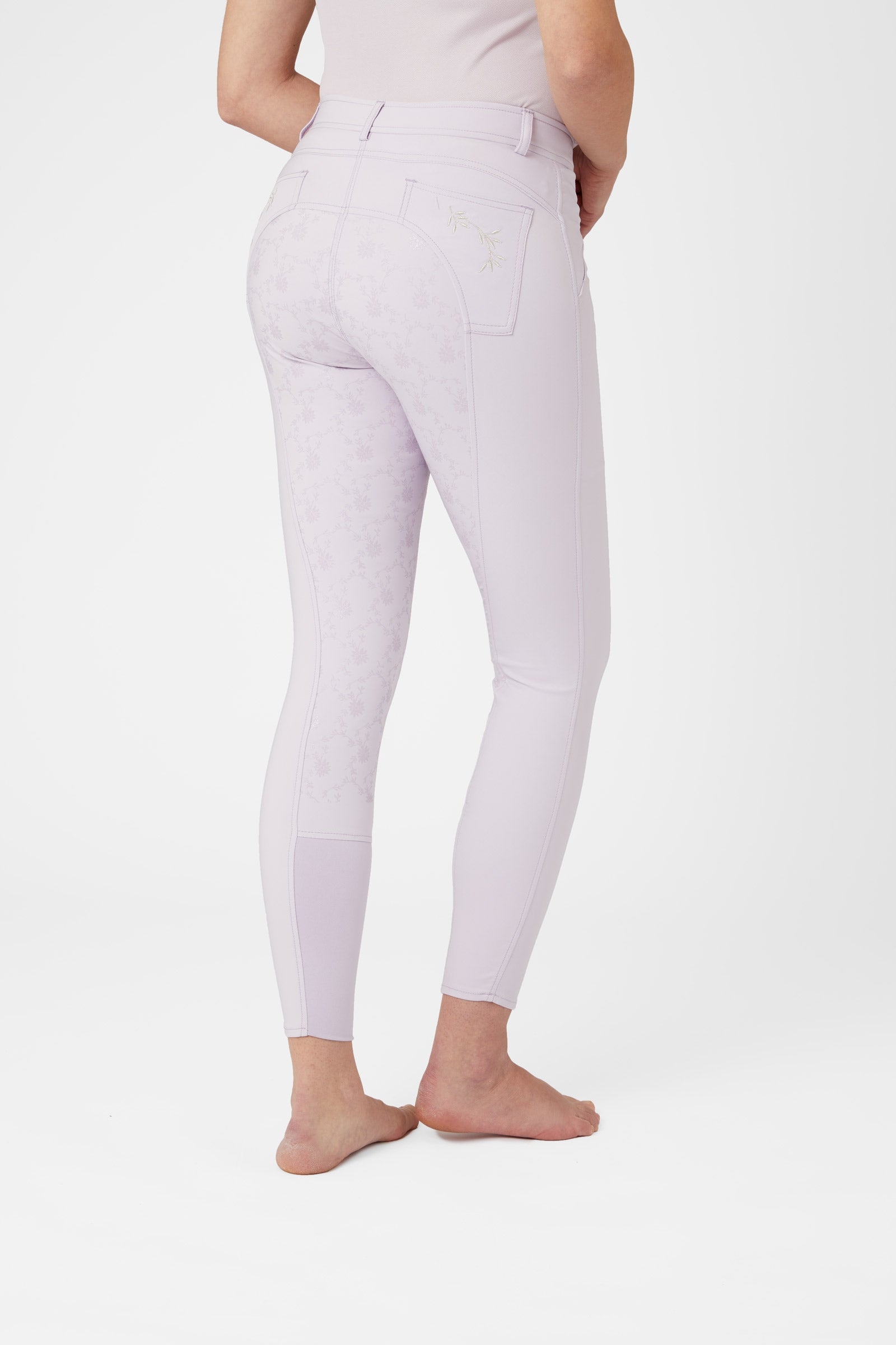 Horze Kaitlin paardrijbroek met zitvlak en bloemendetail, dames Womens Breeches