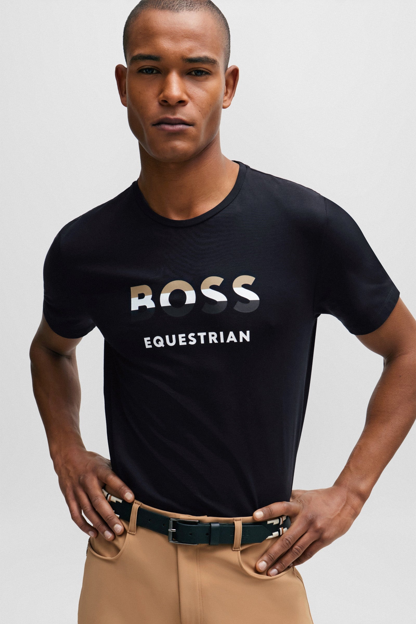 Boss Pierce Logo T-Shirt Mens Riding Clothing