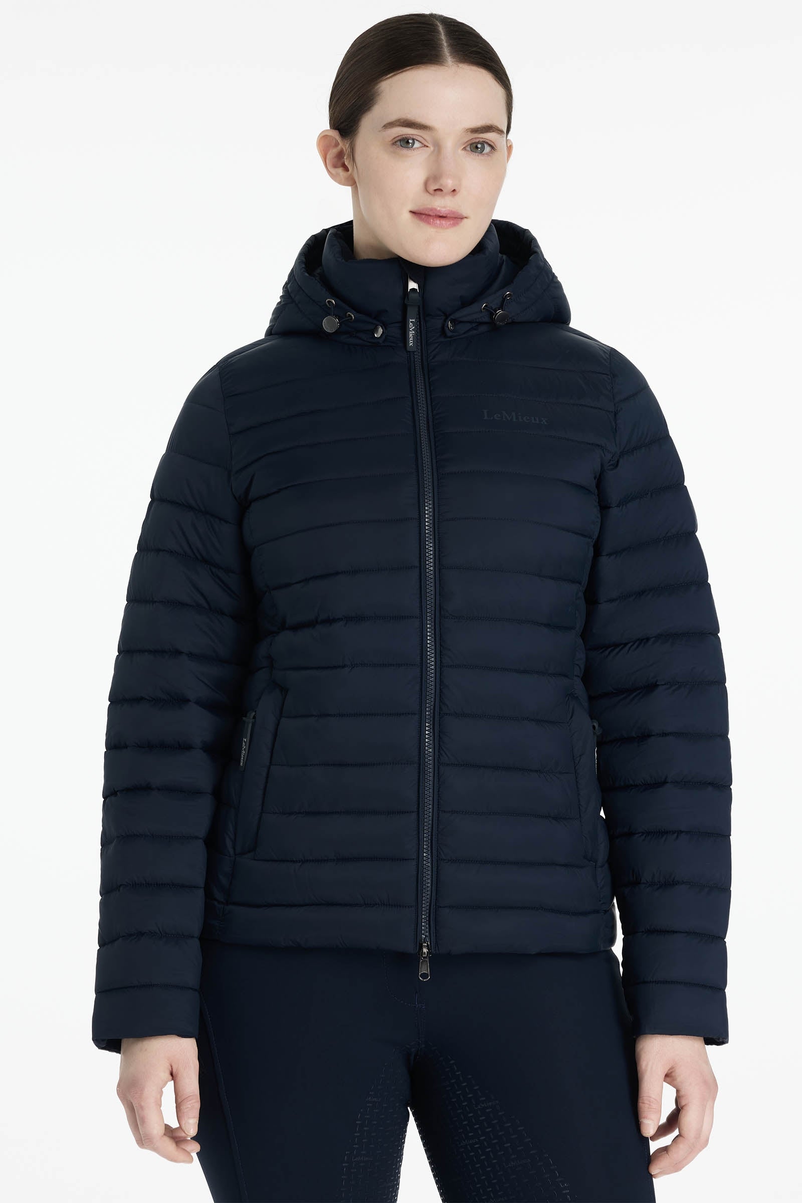 LeMieux Rose gewatteerde damesjas met capuchon Dames paardrijkleding