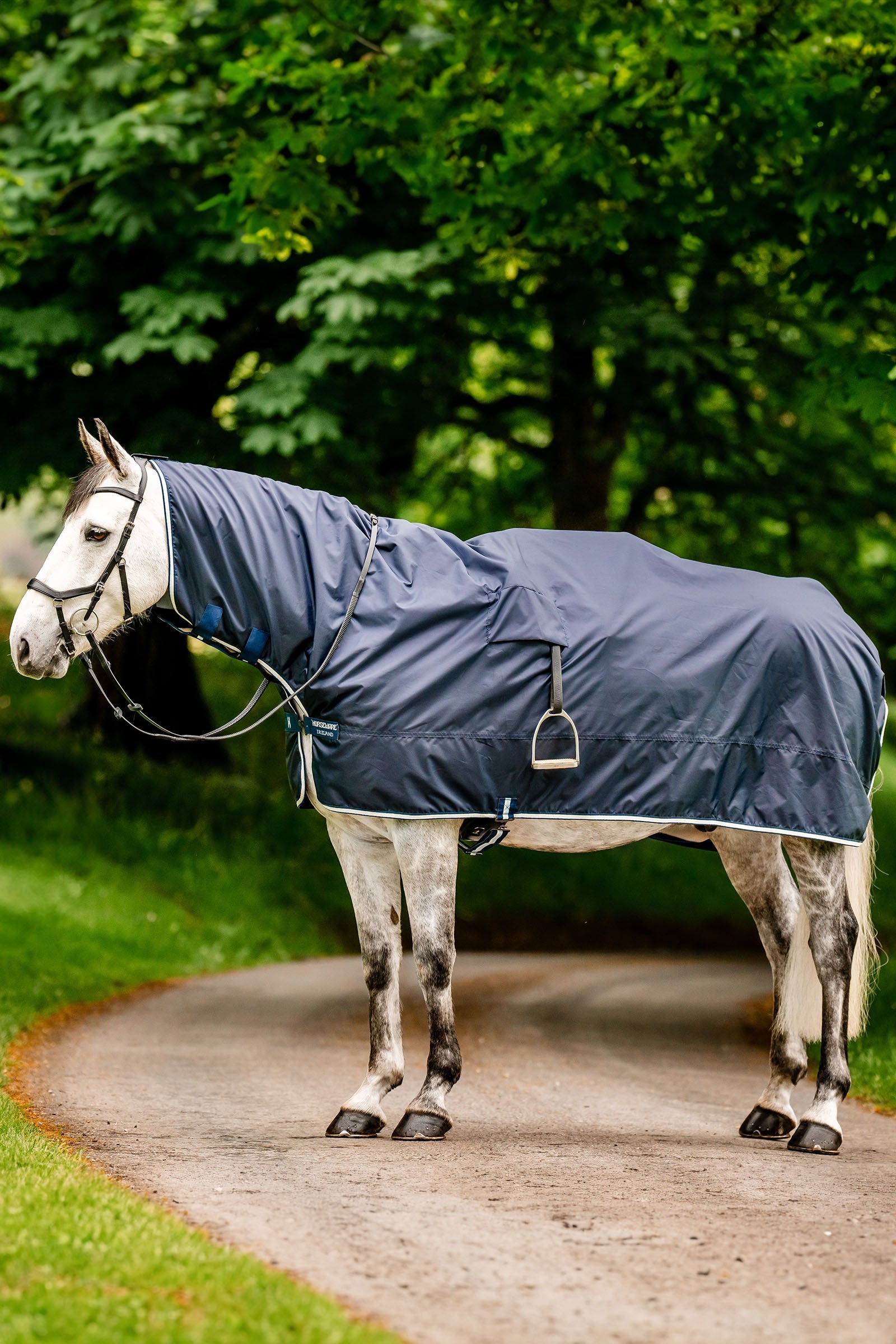 Horseware Newmarket Regendeken Mack met fleecelining Paardendekens