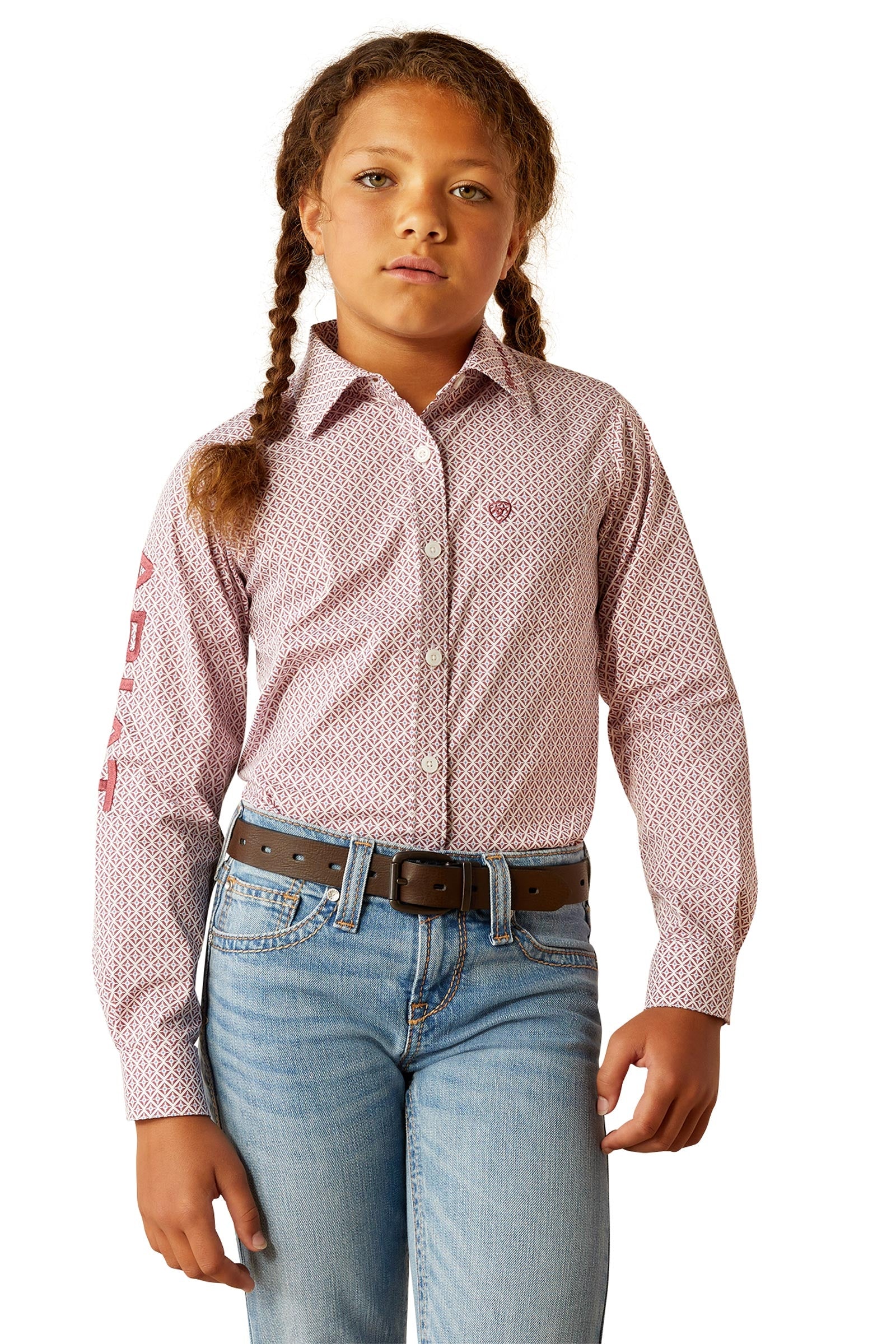 Ariat Team Kirby kinder-westernshirt met lange mouwen Kinder paardrijkleding