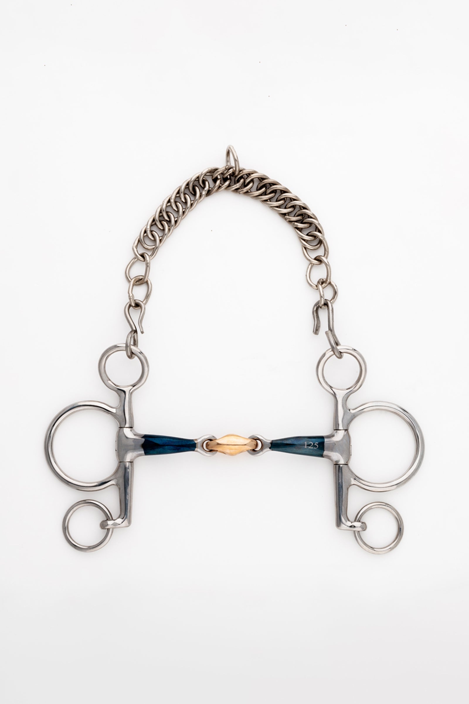 Kavalkade ergonomisch pelhambit, dubbelgebroken met Lock Up, kort, 14 mm Bitten