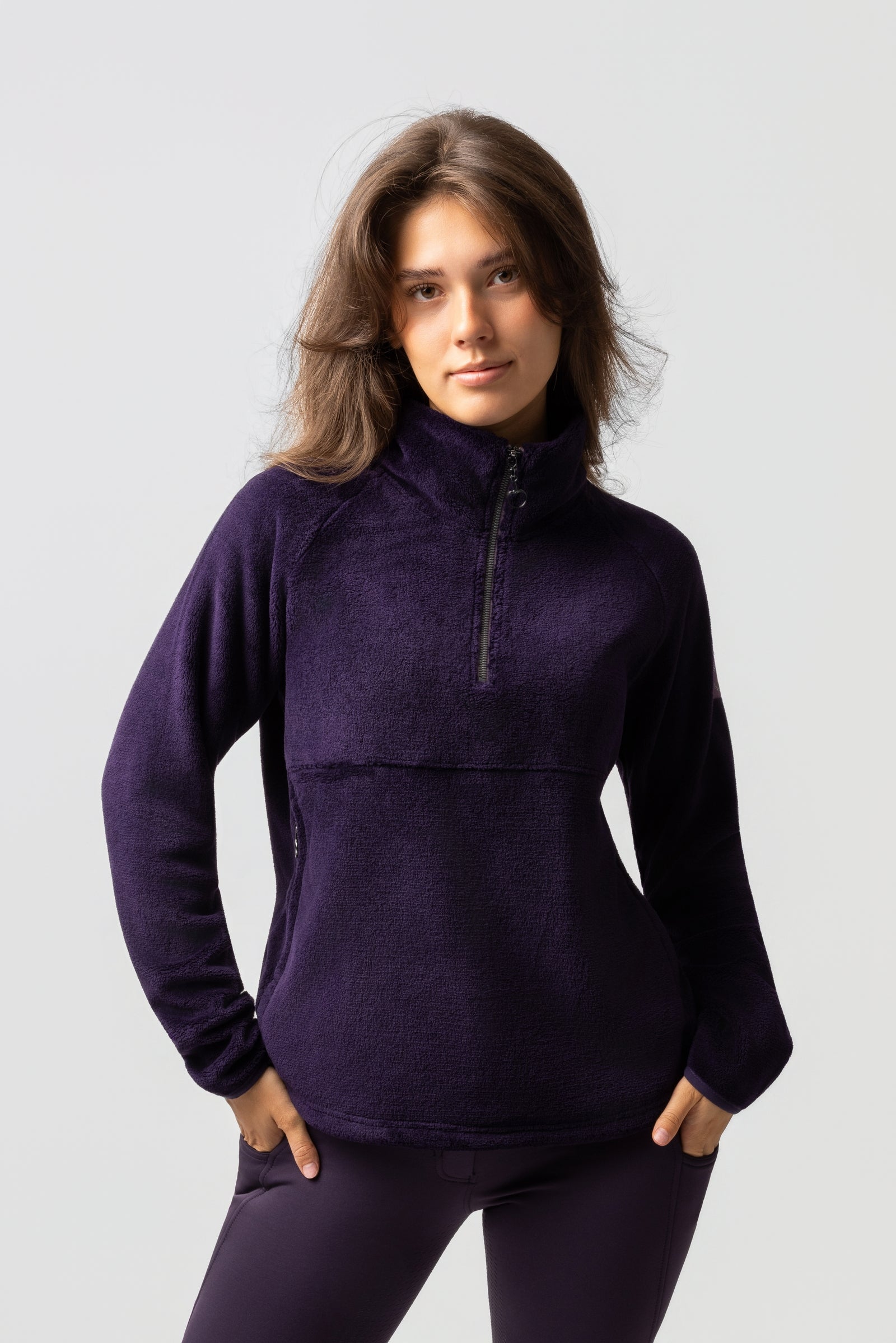Horze Frieda Dames anorak fleece sweater Dames paardrijkleding