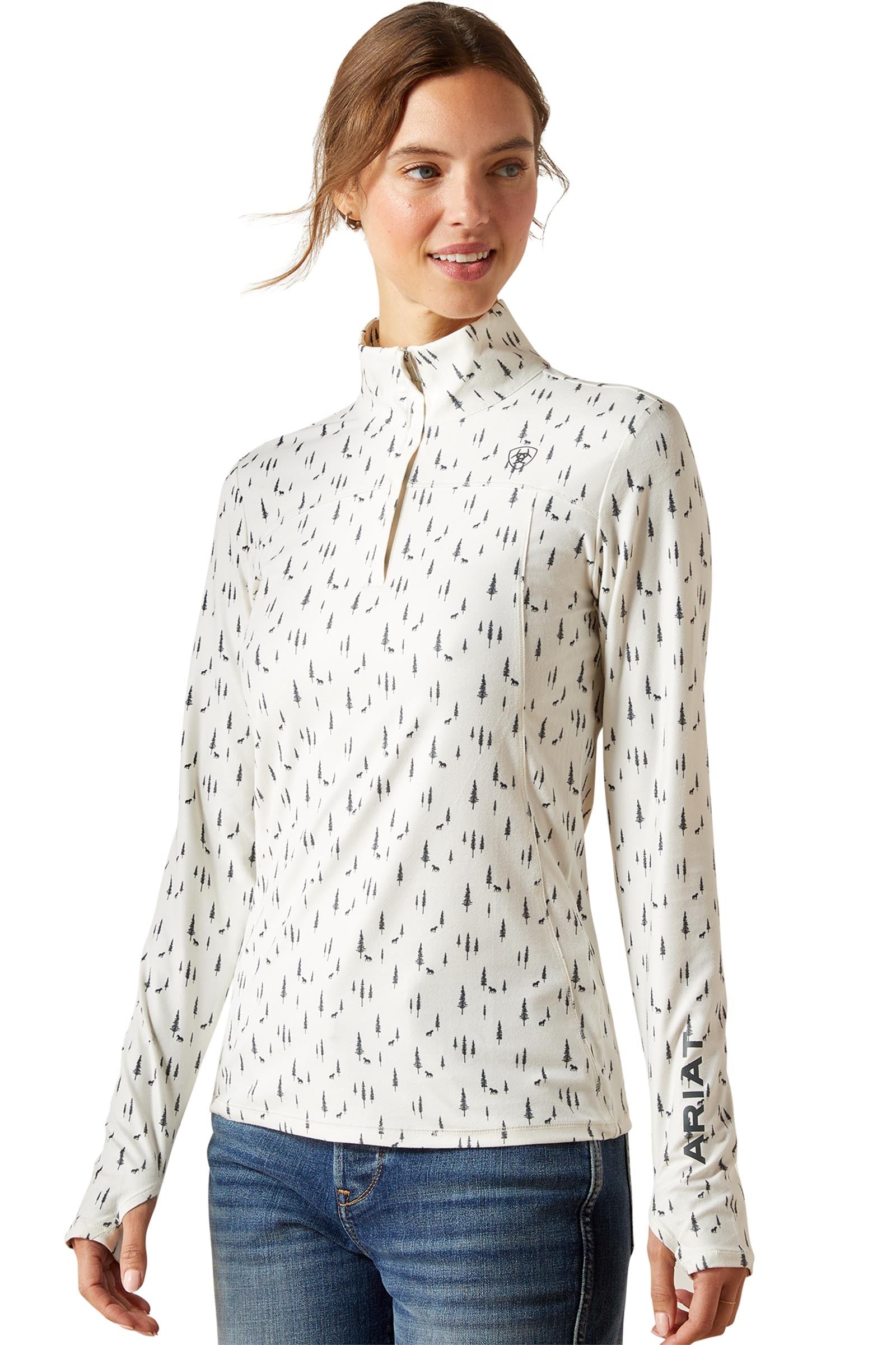 Ariat Lowell 3.0 Women´s 1/4 Zip Baselayer Shirt Dames paardrijkleding