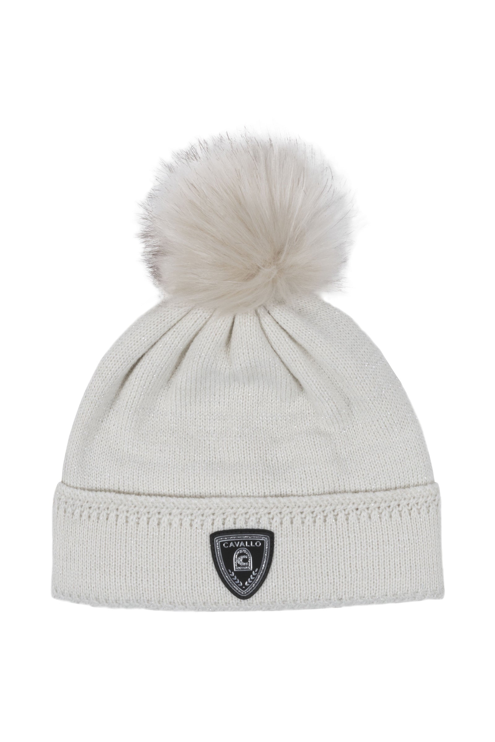 Cavallo Gebreide muts met imitatiebont CavalMelika Accessoires