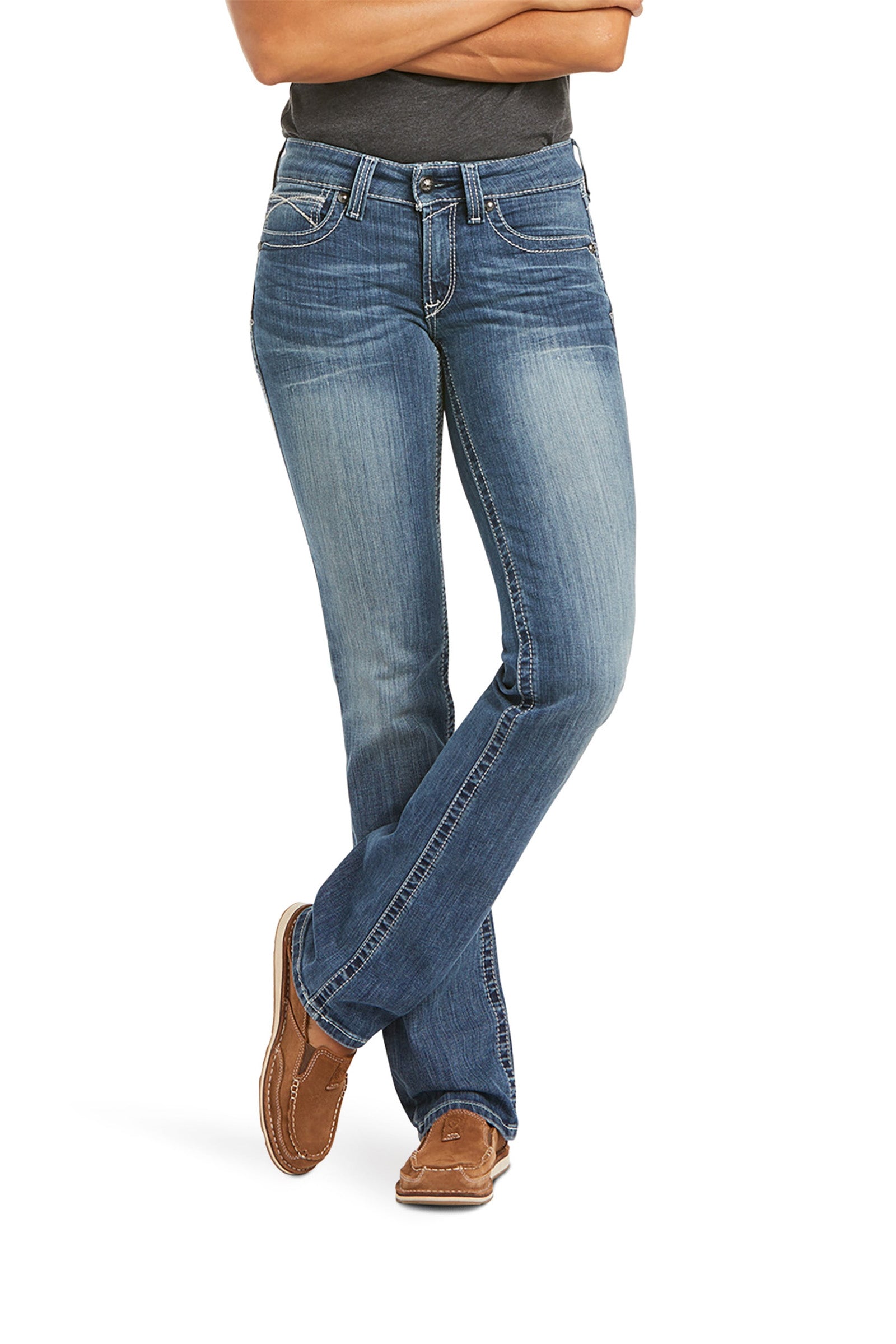 Ariat REAL Stretch Icon Straight Jeans, dames Womens Breeches
