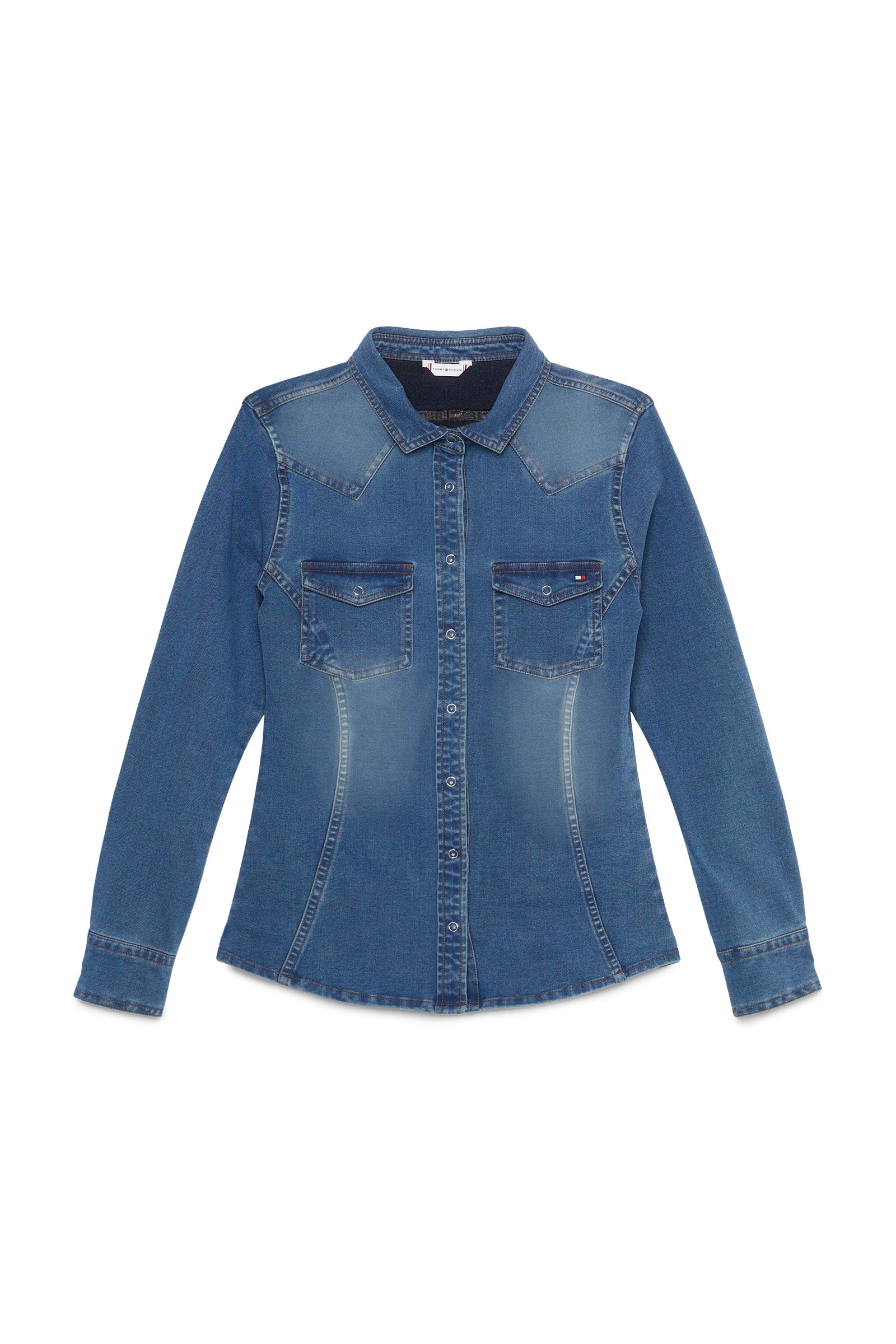 Tommy Hilfiger Equestrian Woodside Stretch Denim overhemd Dames paardrijkleding