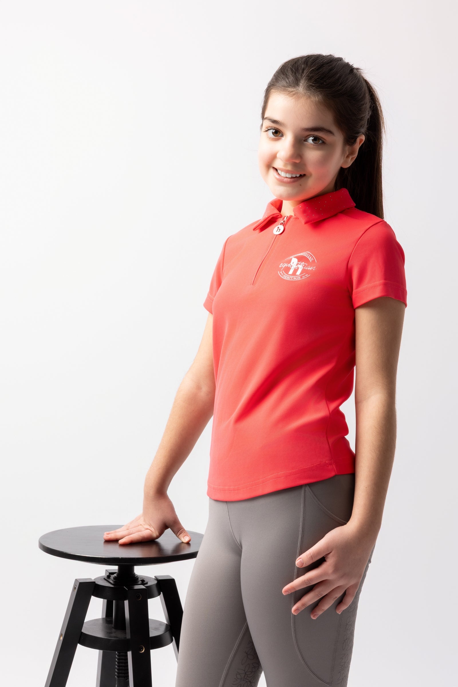 Horze Fay kinder poloshirt Kinder paardrijkleding