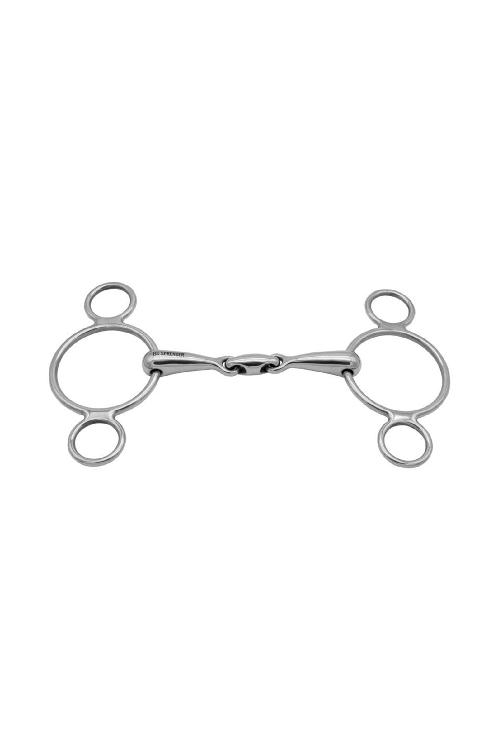 Sprenger 3-ringtrens Vienna, dubbelgebroken, roestvrij staal, 16 mm Bitten