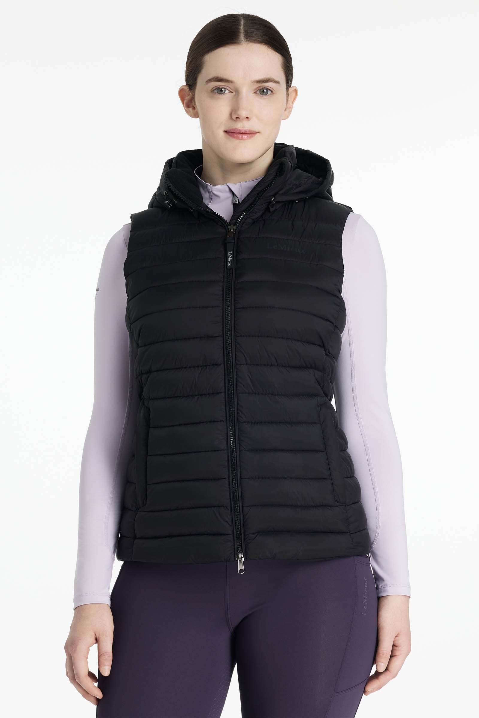 LeMieux Rose dames gewatteerd bodywarmer met capuchon Dames paardrijkleding