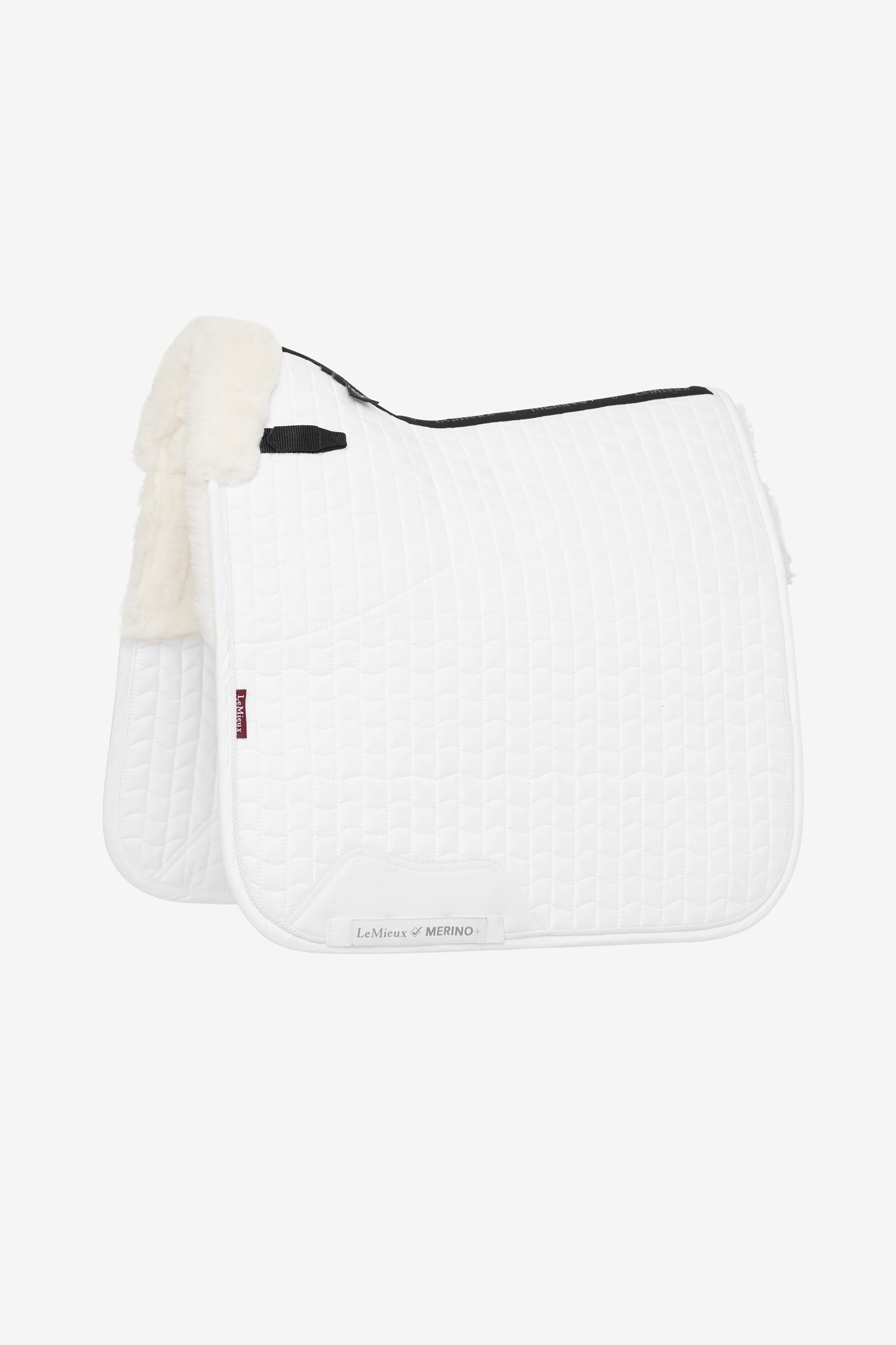 LeMieux Merino+ Dressuur Dekje met suède-effect, half gevoerd Zadeldekjes