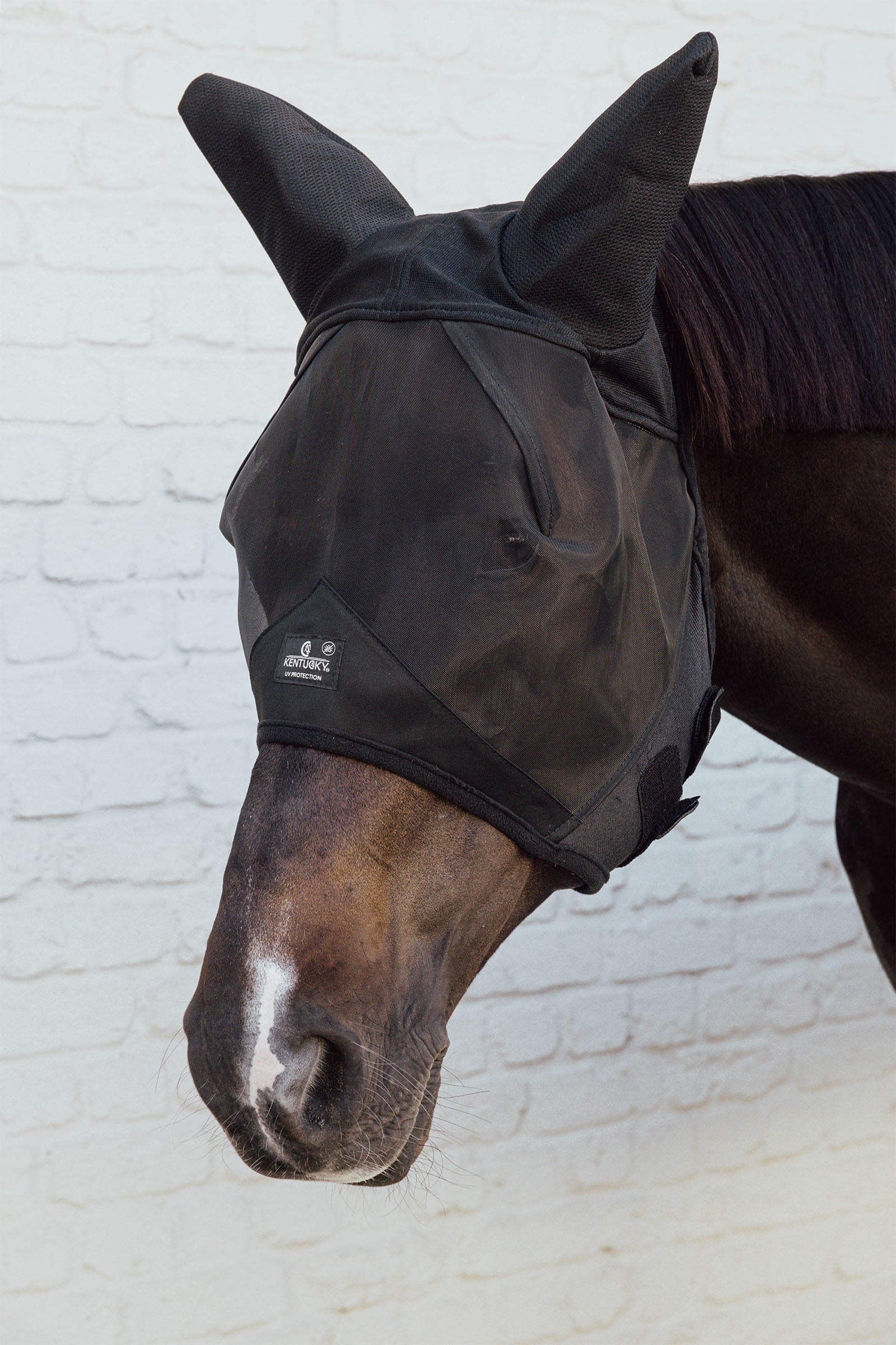 Kentucky Horsewear Fly mask with ears soundless Antifly Protection for Horses