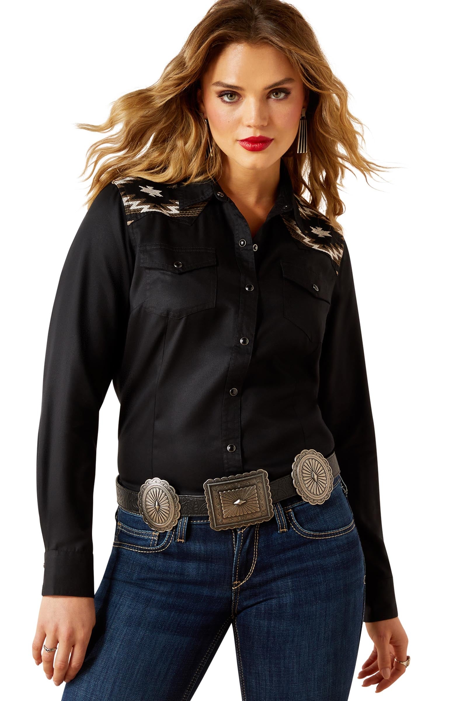 Ariat Dawn dames westernshirt met drukknoopsluiting en lange mouwen Dames paardrijkleding