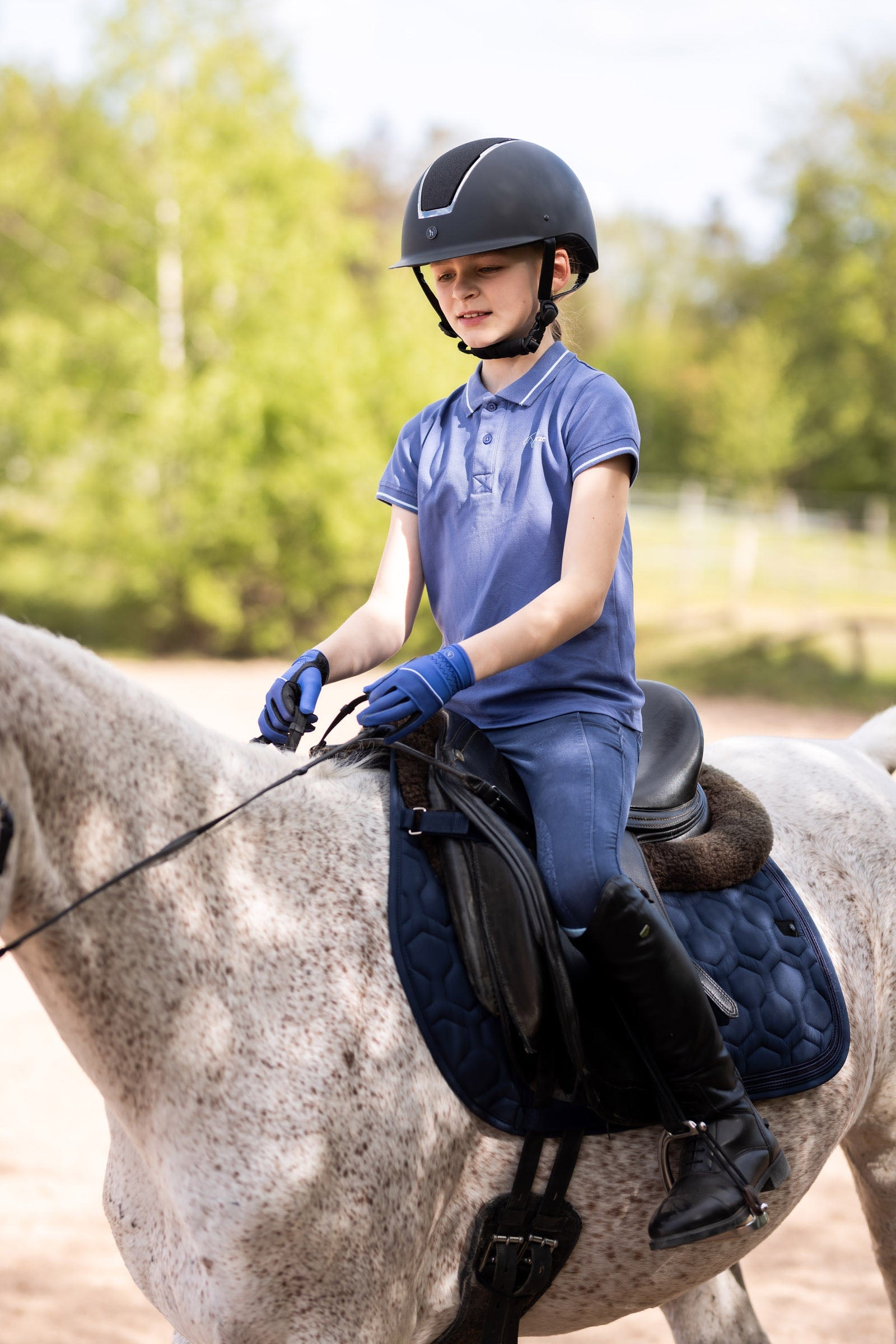 Horze Sohra Kids' Functional Poloshirt Kids Apparel