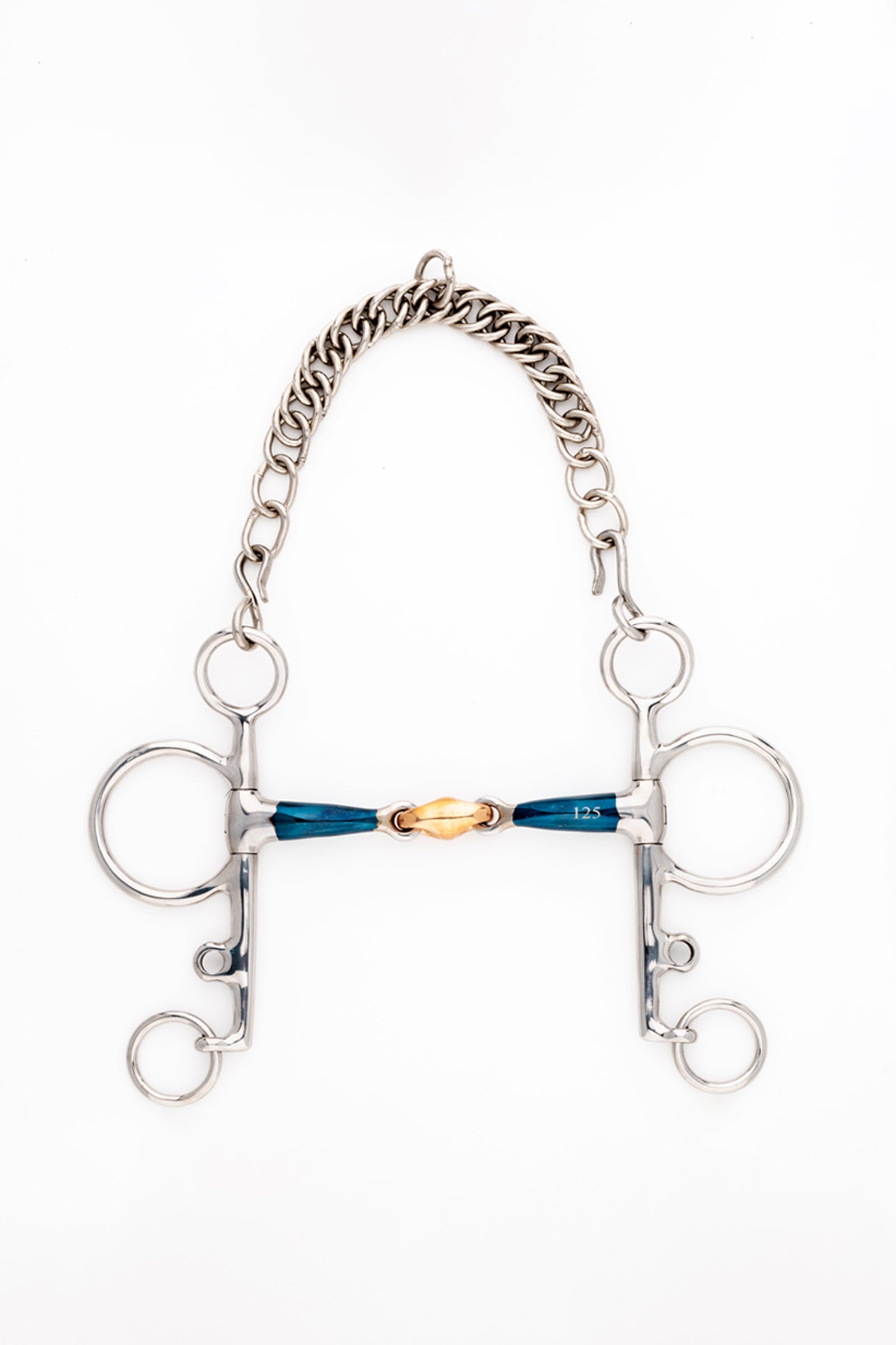 Kavalkade ergonomisch pelhambit, dubbelgebroken met Lock Up, lang, 14 mm Bitten