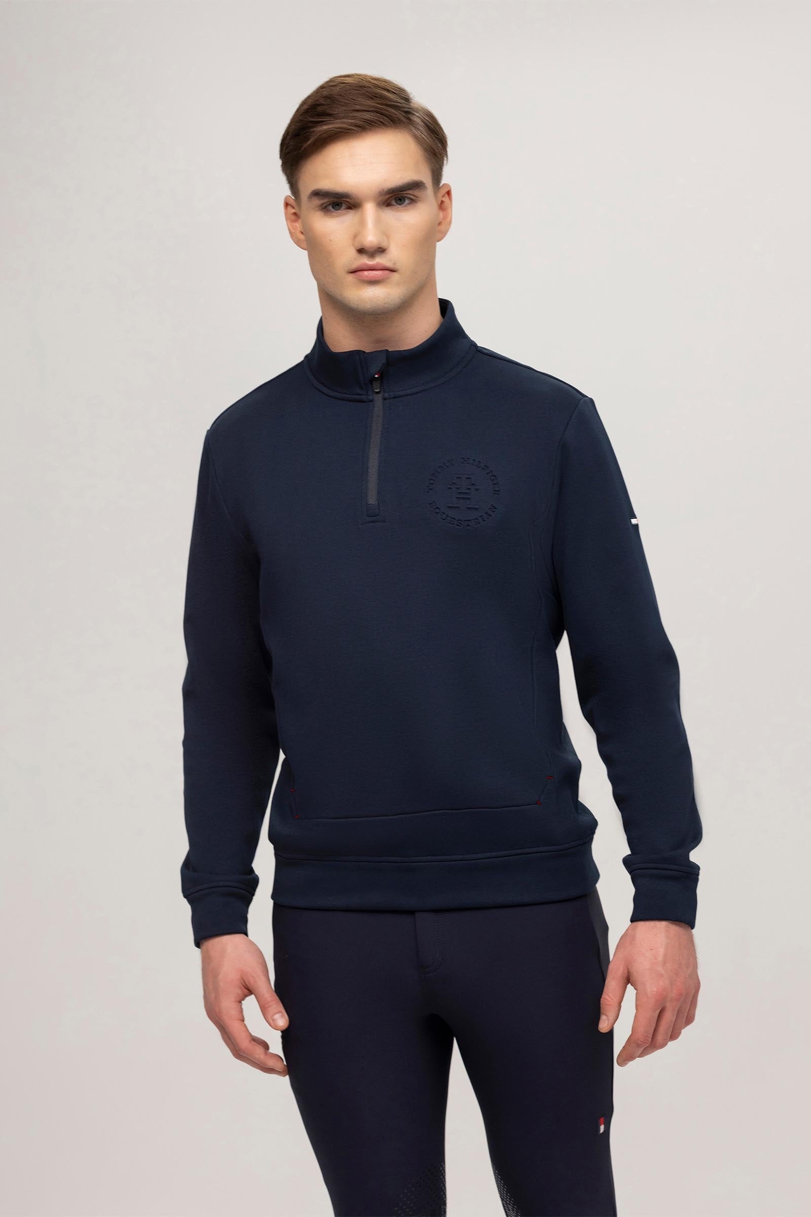 Tommy Hilfiger Equestrian Dallas heren sweatshirt met 1/4 ritssluiting Heren paardrijkleding