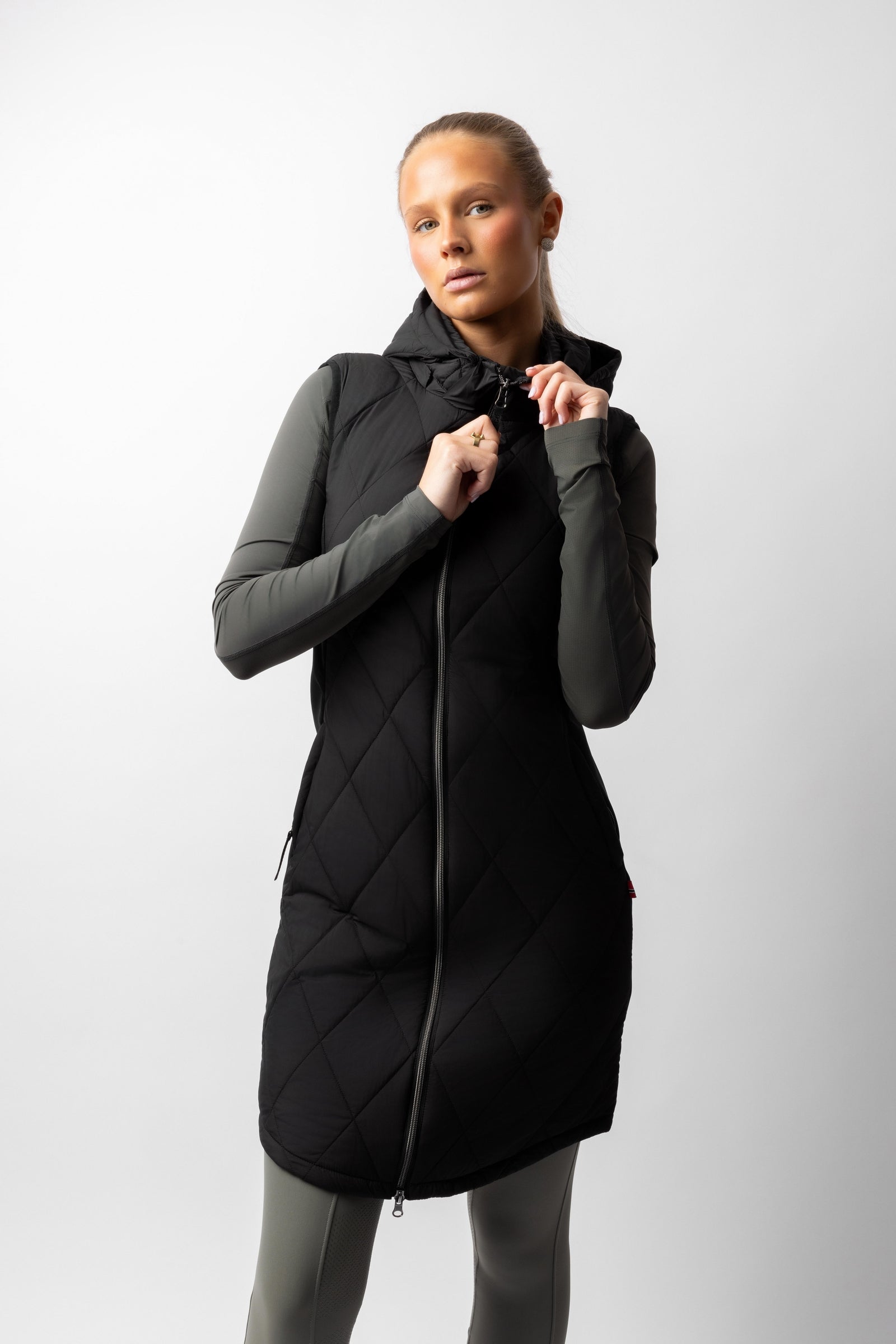 B Vertigo Agnetha dames lange gewatteerde bodywarmer Dames paardrijkleding