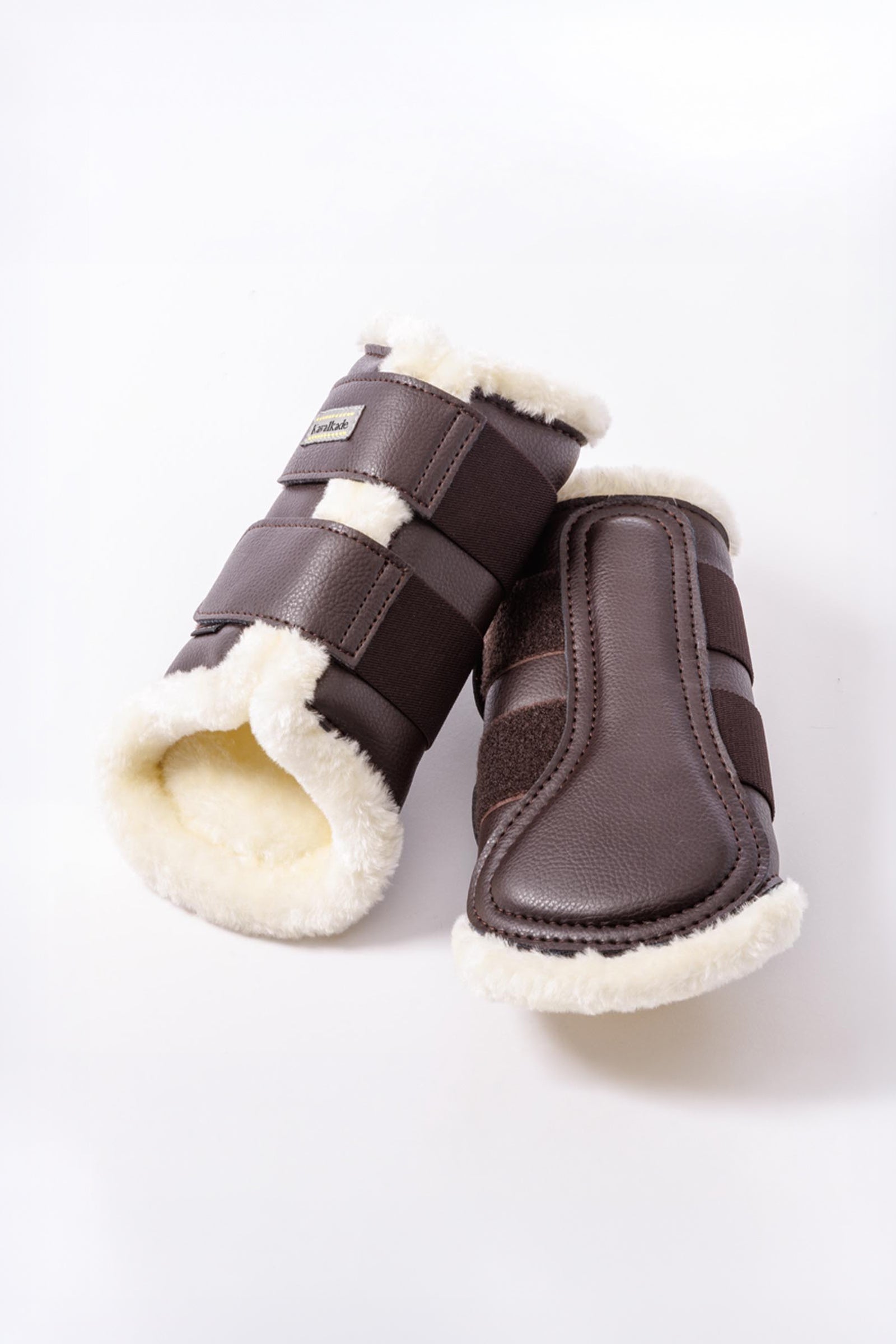 Kavalkade Anatomic kunstleren beenbeschermers met imitatiebont Leg Protection & Hoof Protection for Horses