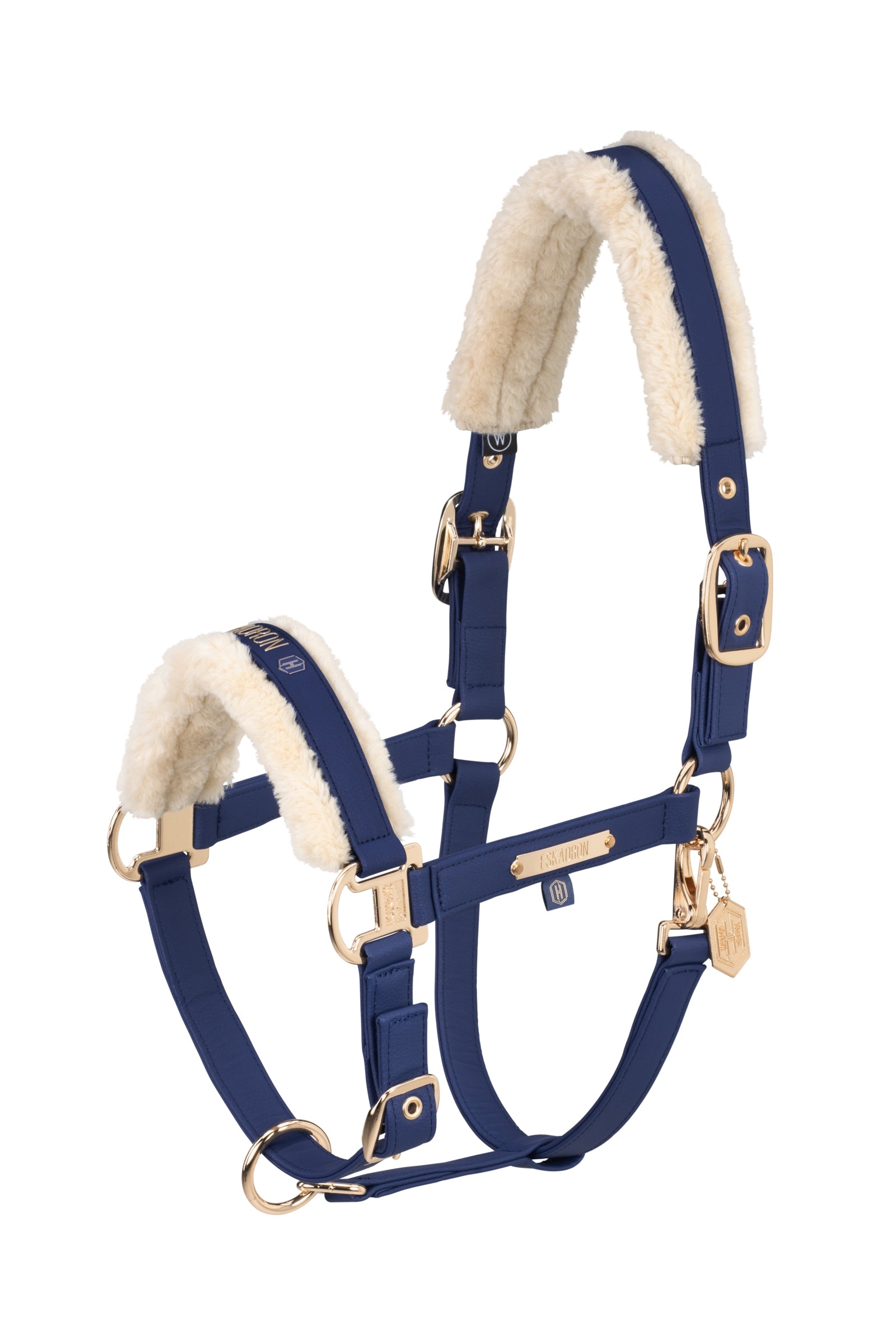 Eskadron Heritage AW24 Kunstlederen Halster met Double Pin en imitatiebont Halsters & Halstertouwen