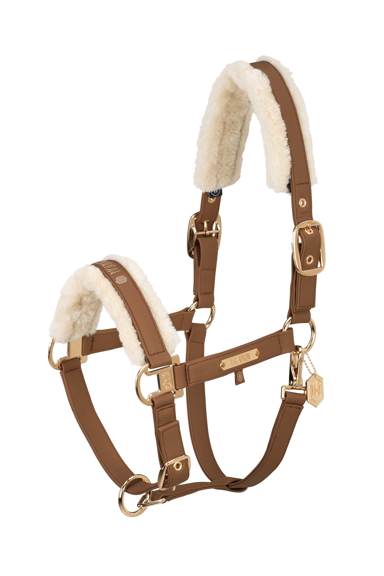 Eskadron Heritage AW24 Kunstlederen Halster met Double Pin en imitatiebont Halsters & Halstertouwen