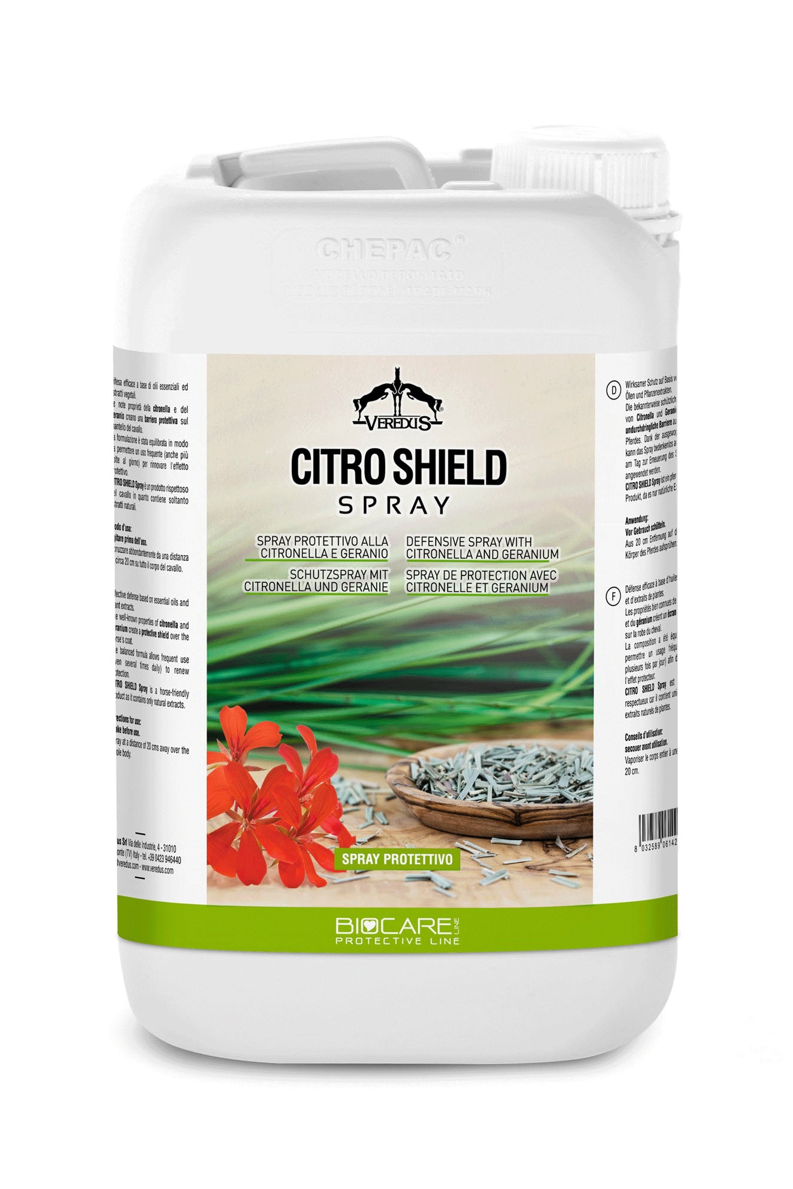 Veredus Citro Shield insectwerende spray, 3000 ml Vliegenbescherming