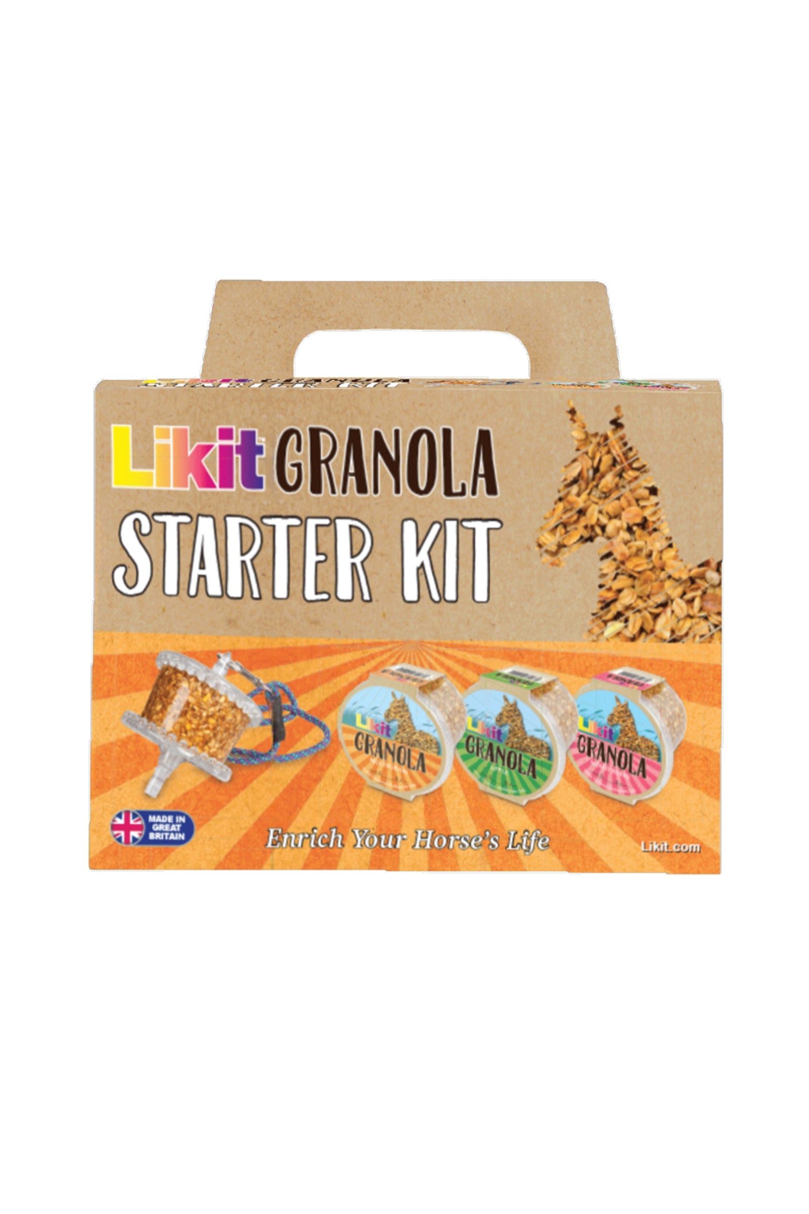 Likit Granola Starter Kit (houder + 3 smaken) Horse Feed & Nutrition