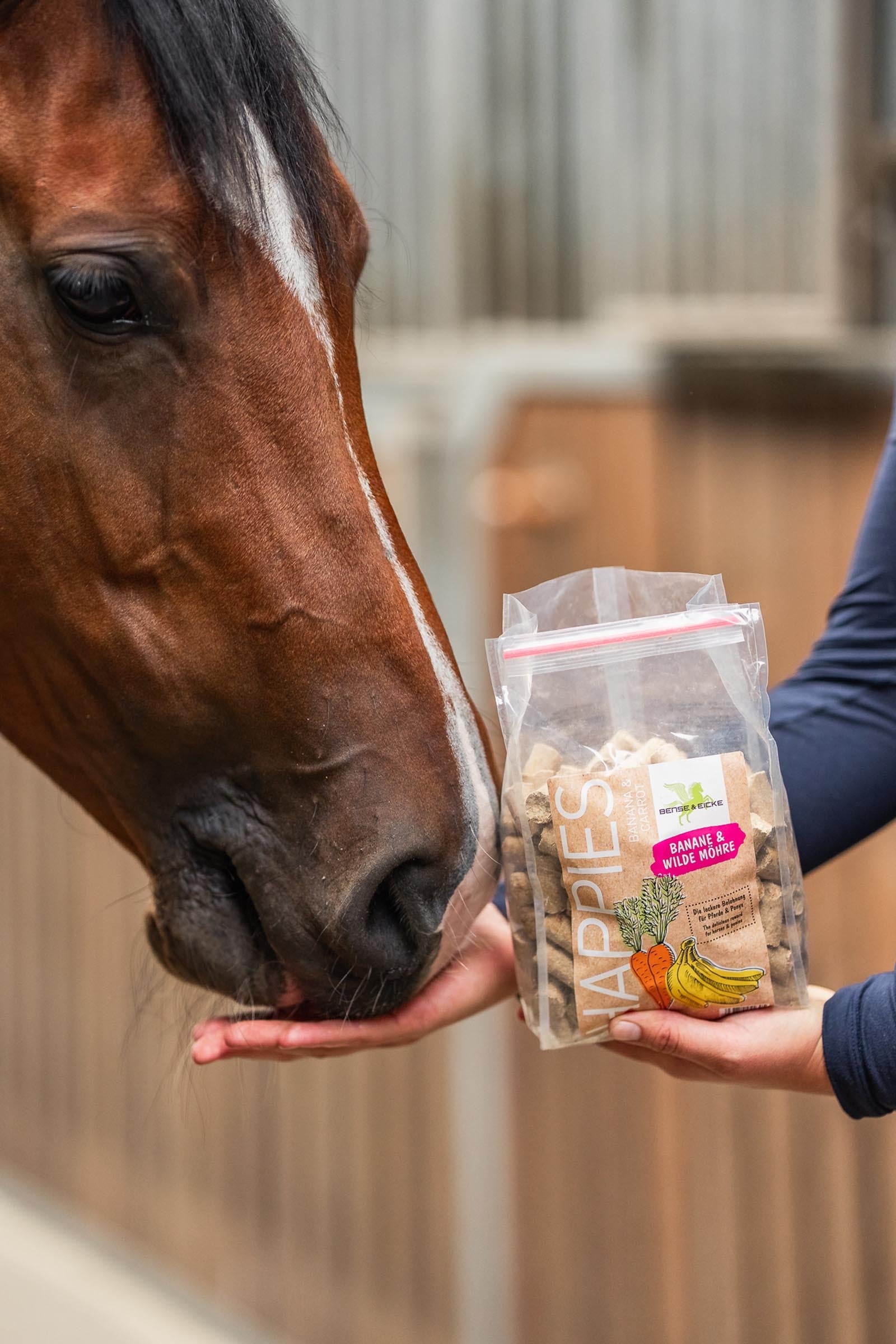 Bense & Eicke Happies Banana Wild Carrot, 1kg Horse Feed & Nutrition