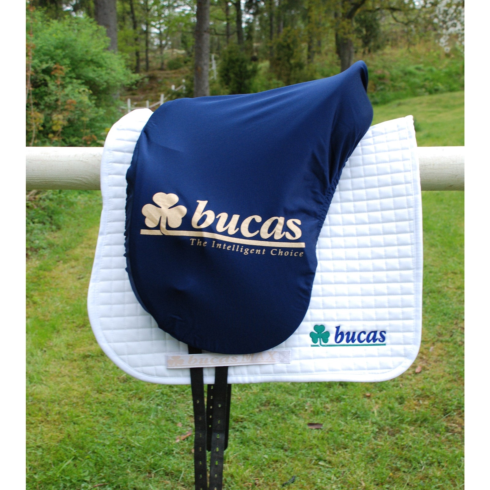 Bucas Max Zadelhoes, Voorgevormd, Marineblauw/Bucas logo Zadels & Singels