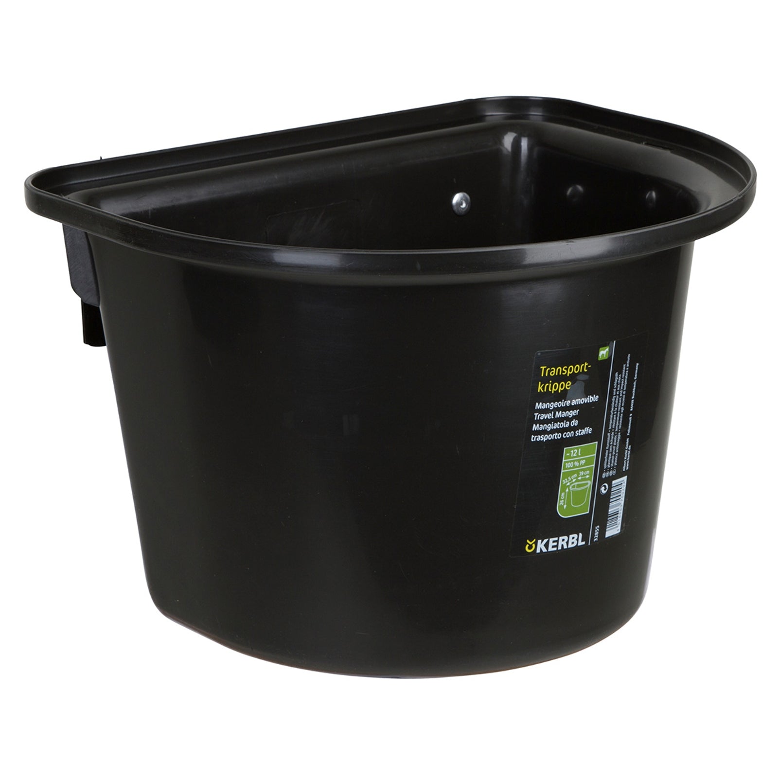 Kerbl Transportbak 12L, plastic w / hook-in bail Voederen & Drinken