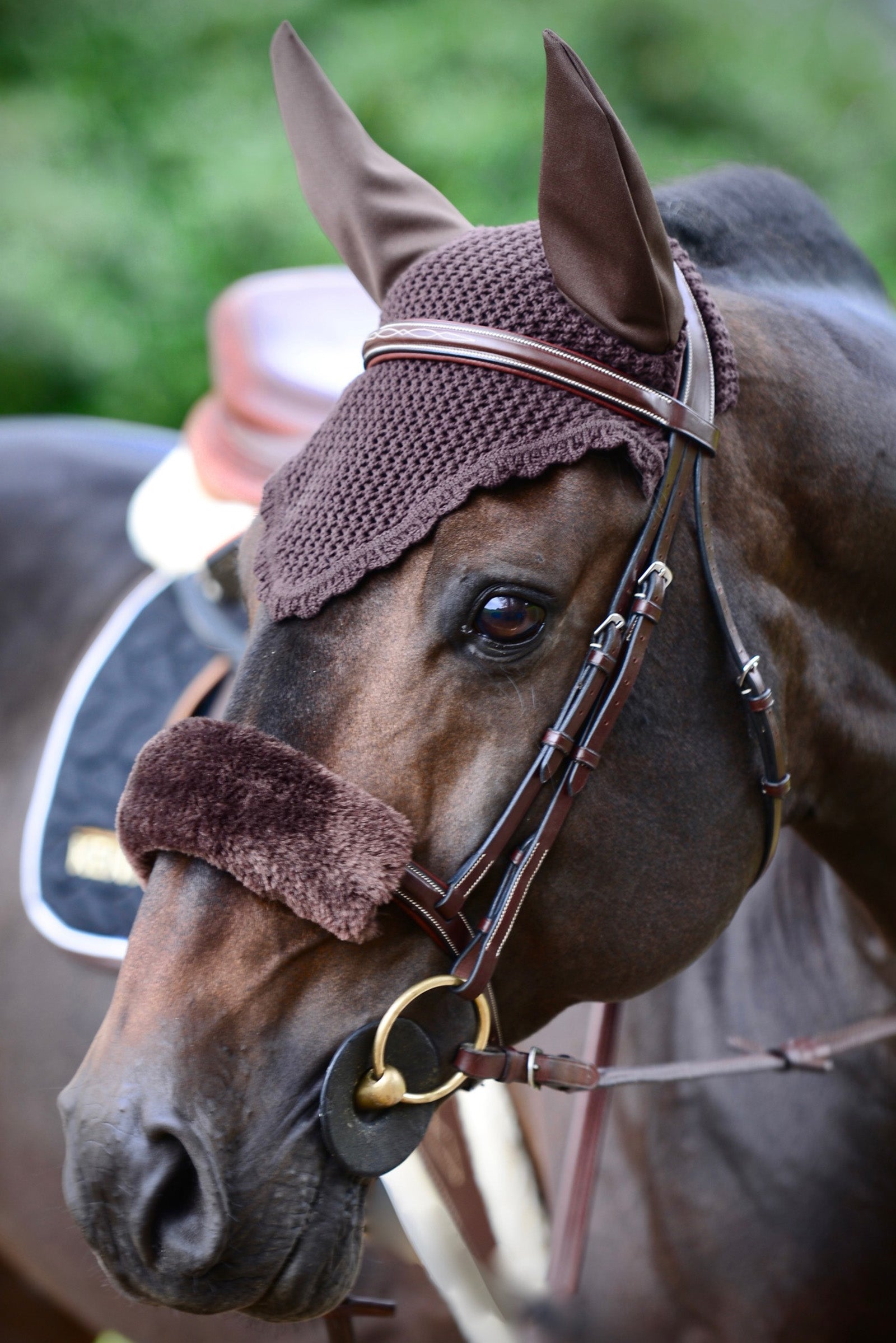 Kentucky Horsewear Lamsvel Neusriem hoes Hoofdstellen & Teugels