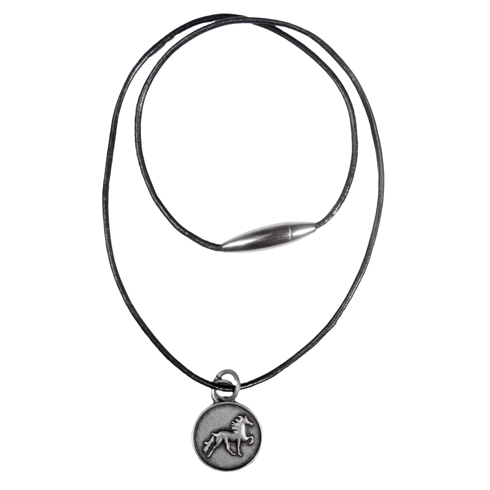 Karlslund lederen halssnoer met rustiek IJslands paard Cadeauwinkel